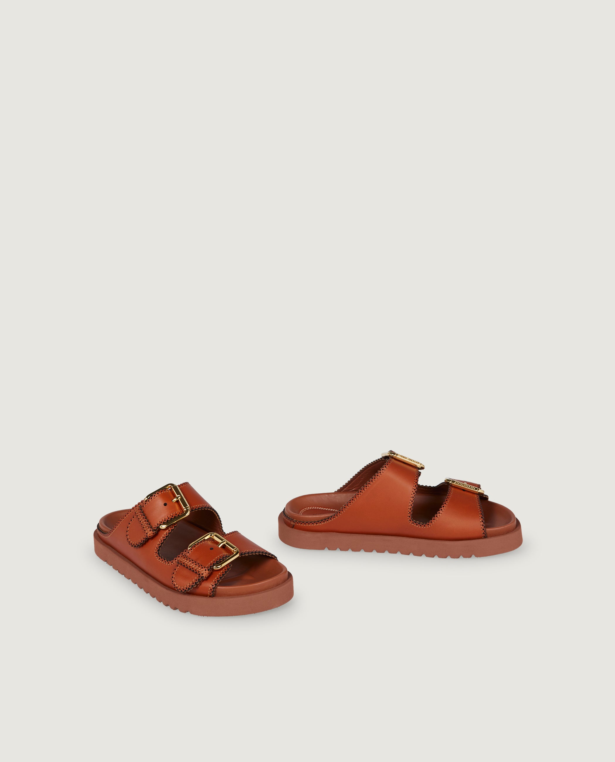 Goldie Slide Sandalen - Lichtbruin