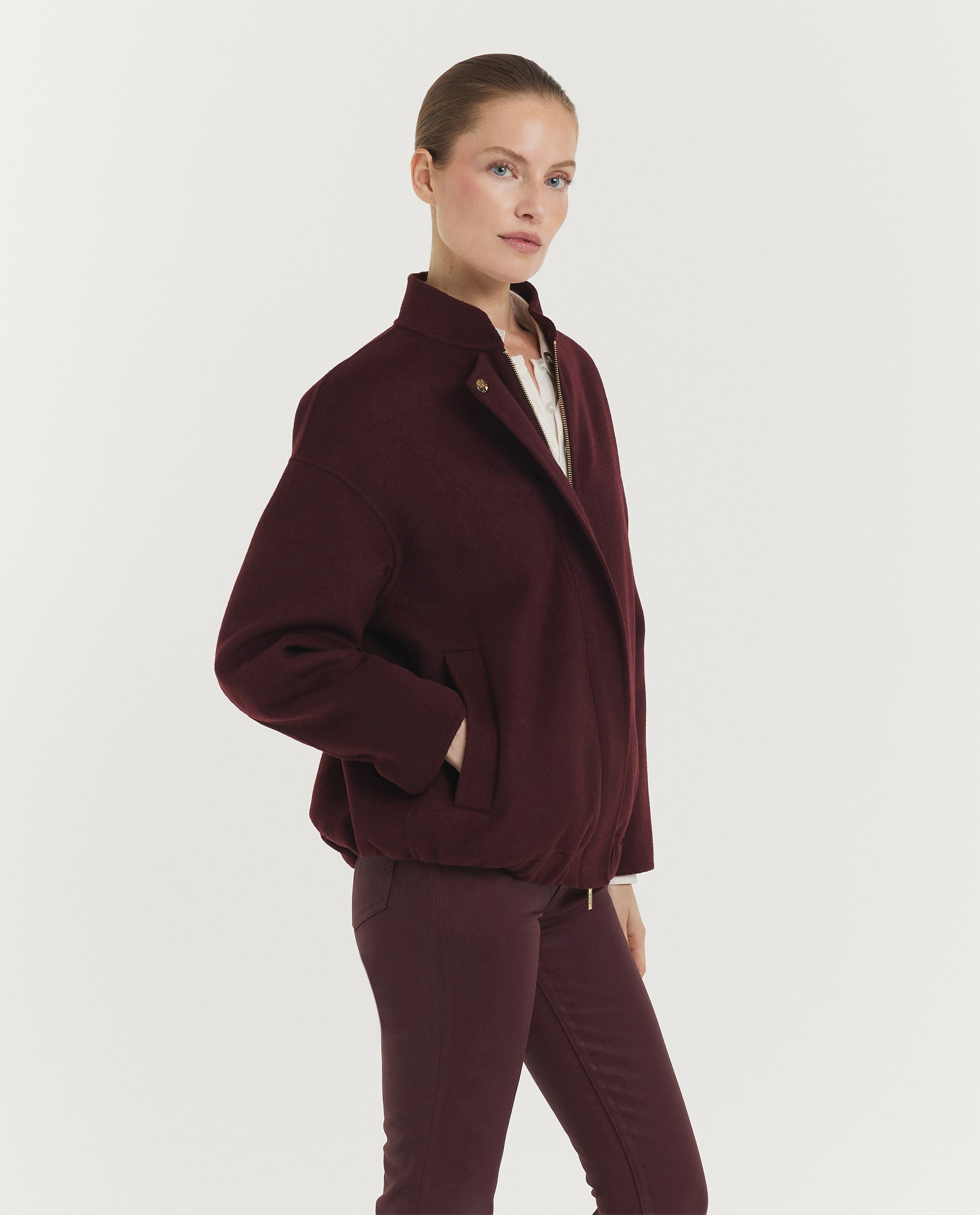 Wollen Megan Bomber - Rood