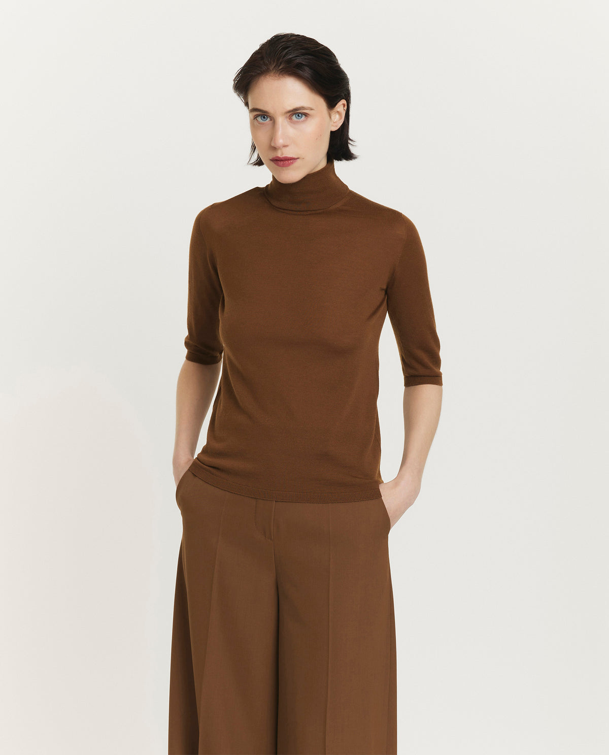 Wool turtleneck sweater