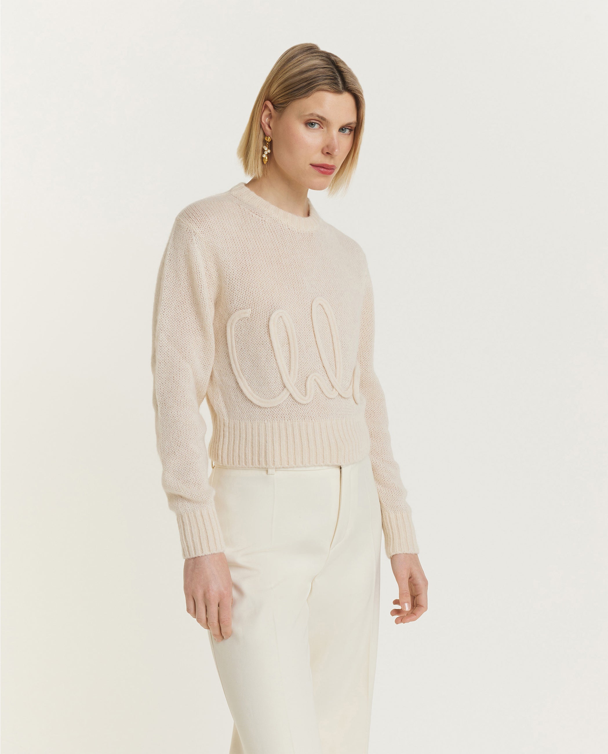 Alpaca Silk Logo Jumper