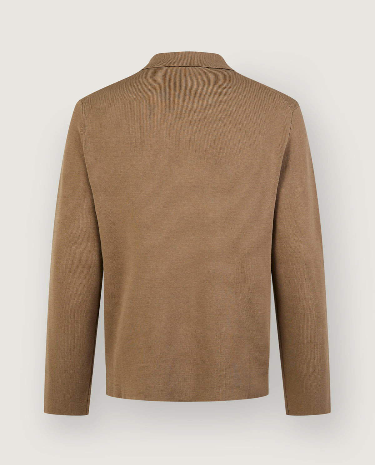 Crepe Shirtjasje - Lichtbruin