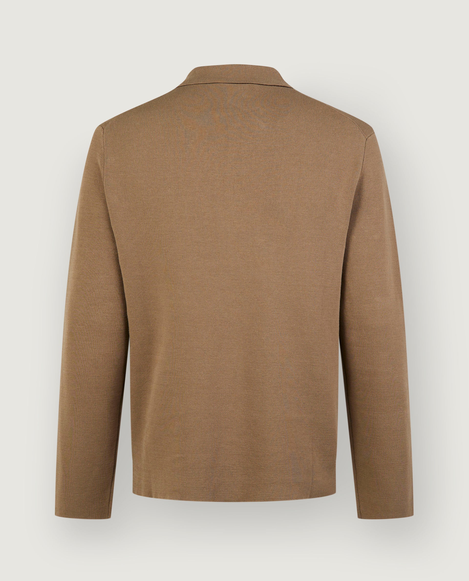 Crepe Shirtjasje - Lichtbruin