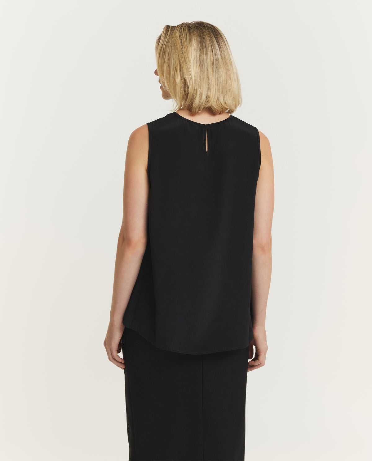 Sleeveless Silk Blend Top