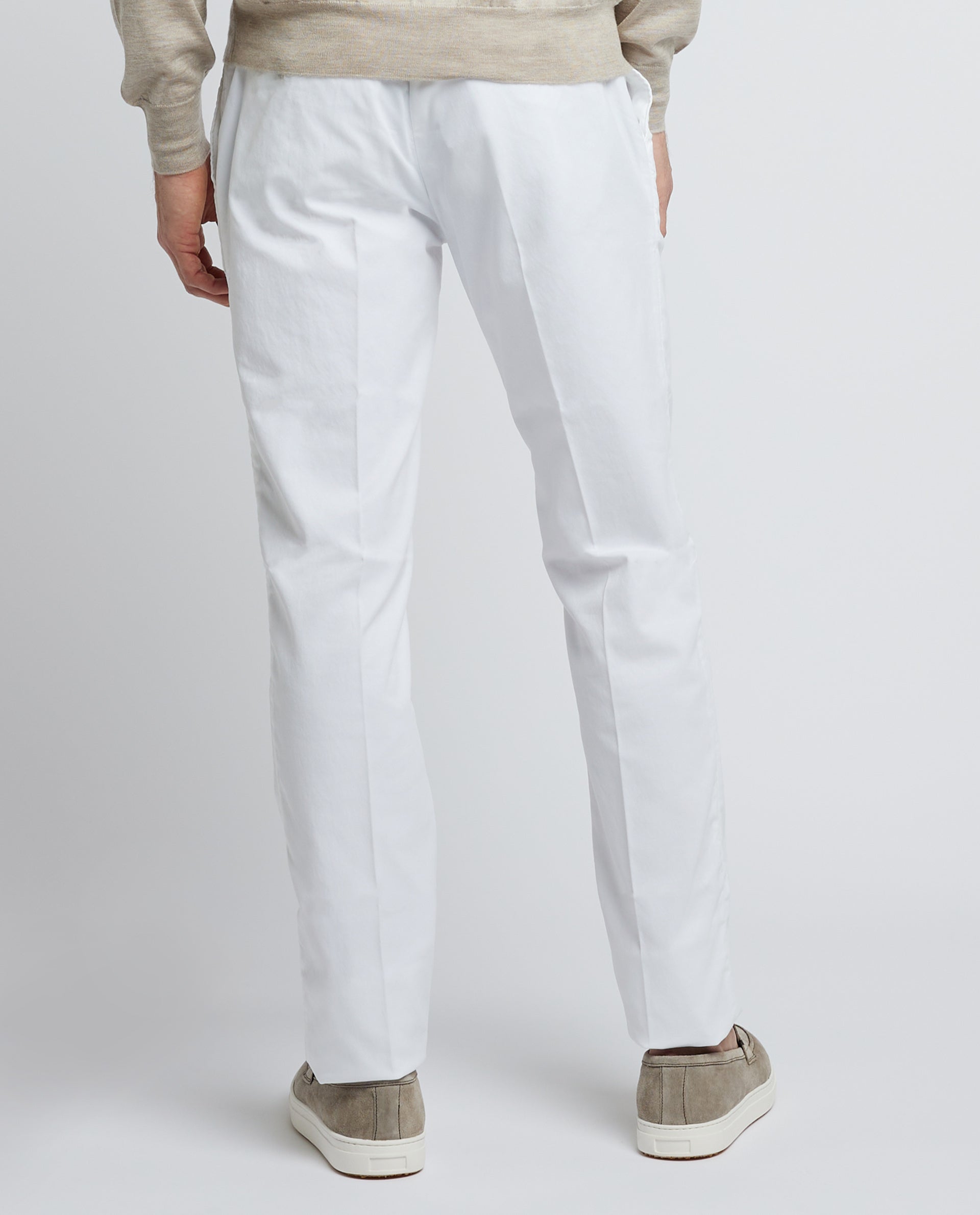 Piece Dyed Singapore Broek - Wit