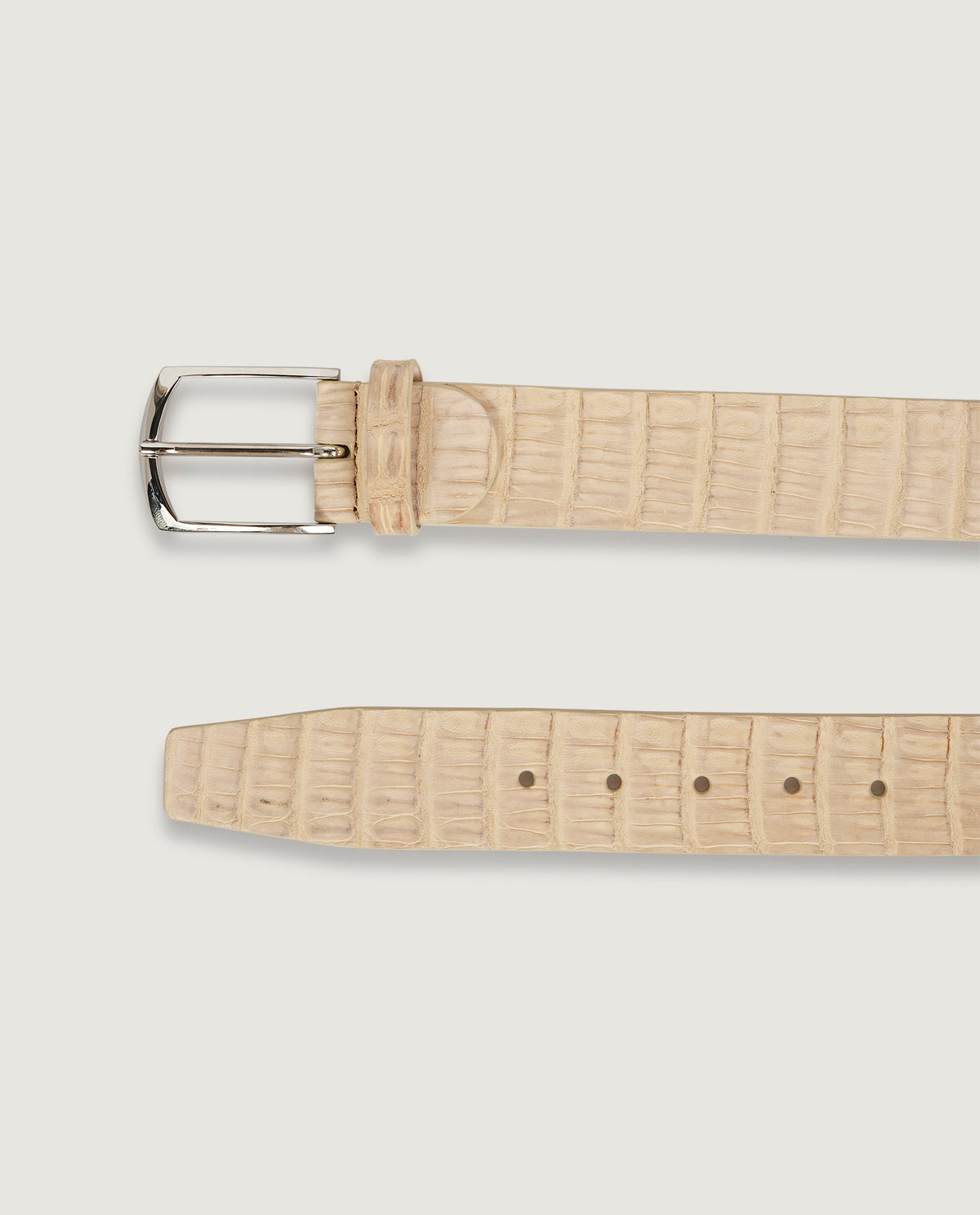 Croco Suede Riem - Lichtbruin