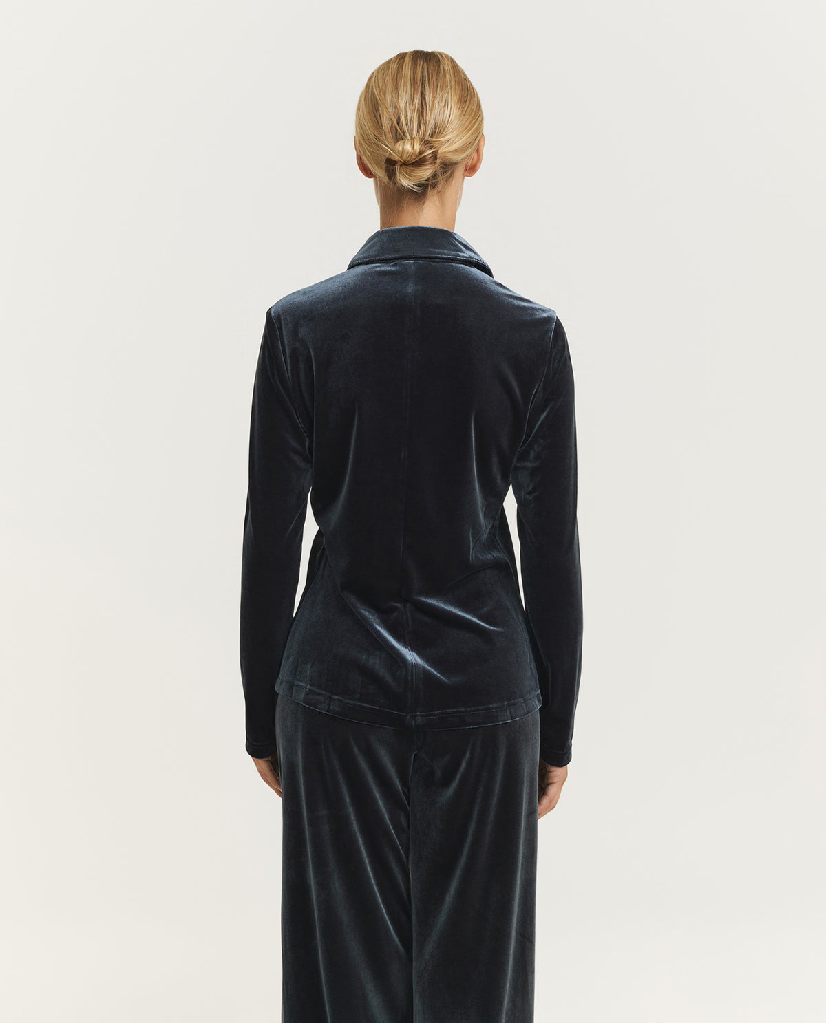 Fluwelen Blouse - Grijs