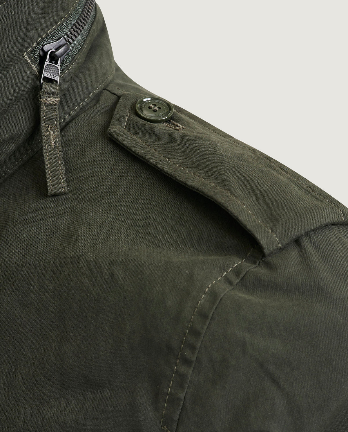 Katoen Mix Field Jacket - Groen