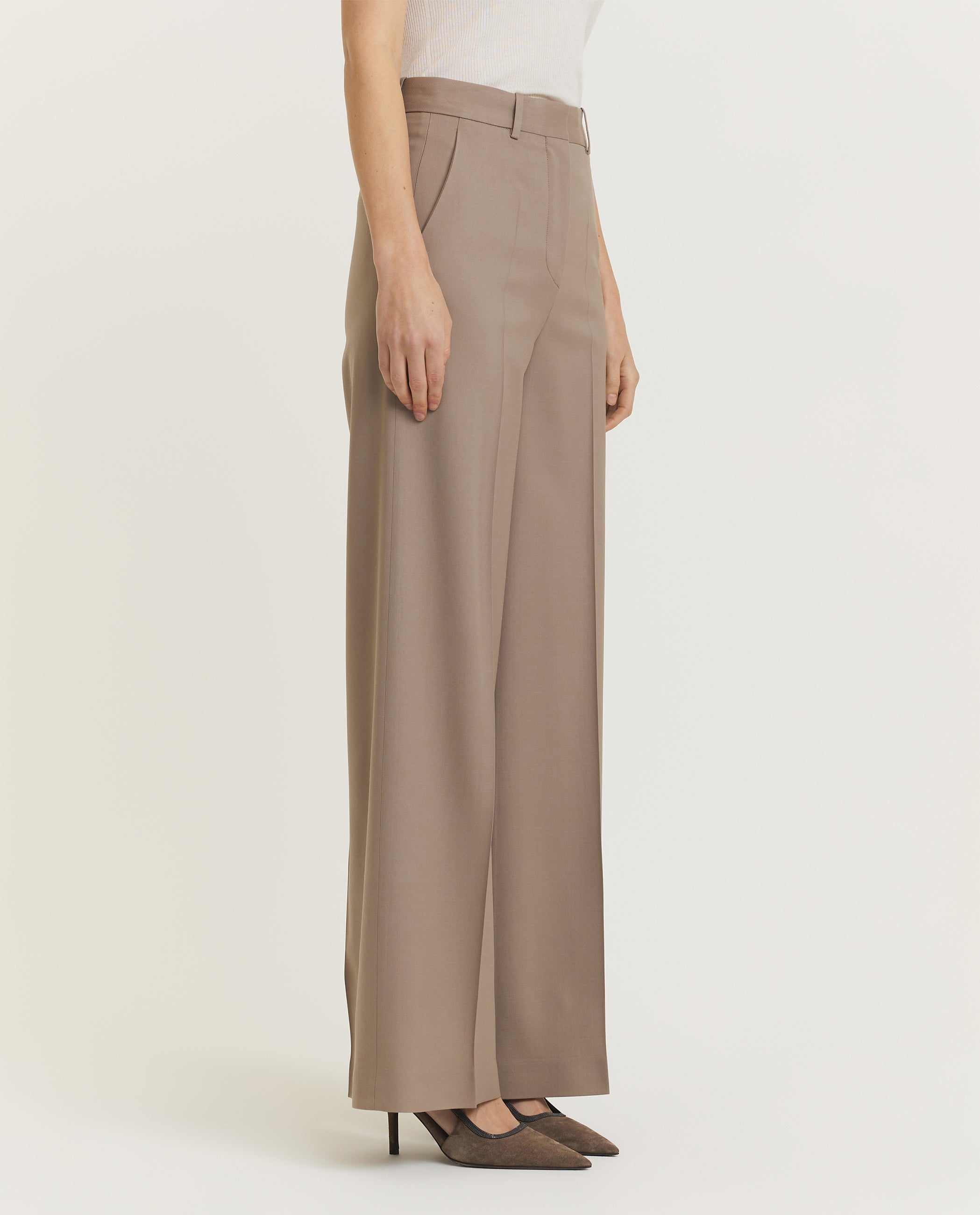 Wollen Alana broek - Lichtbruin