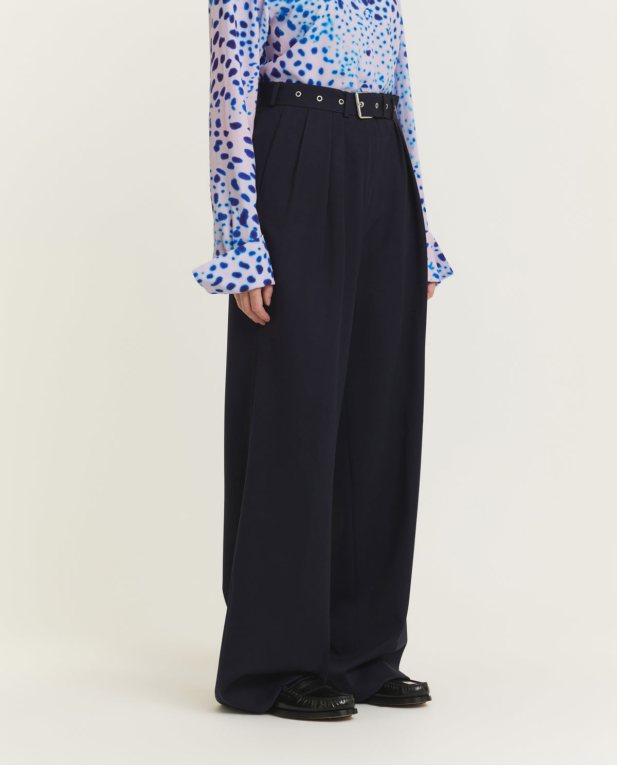 Belted Wool Trousers