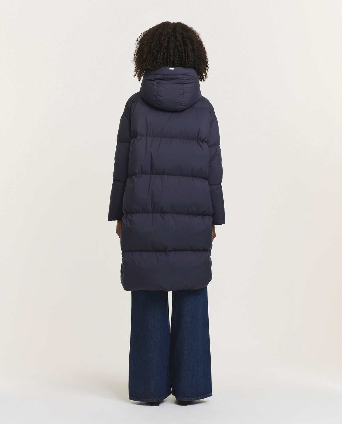 Lange gewatteerde jas