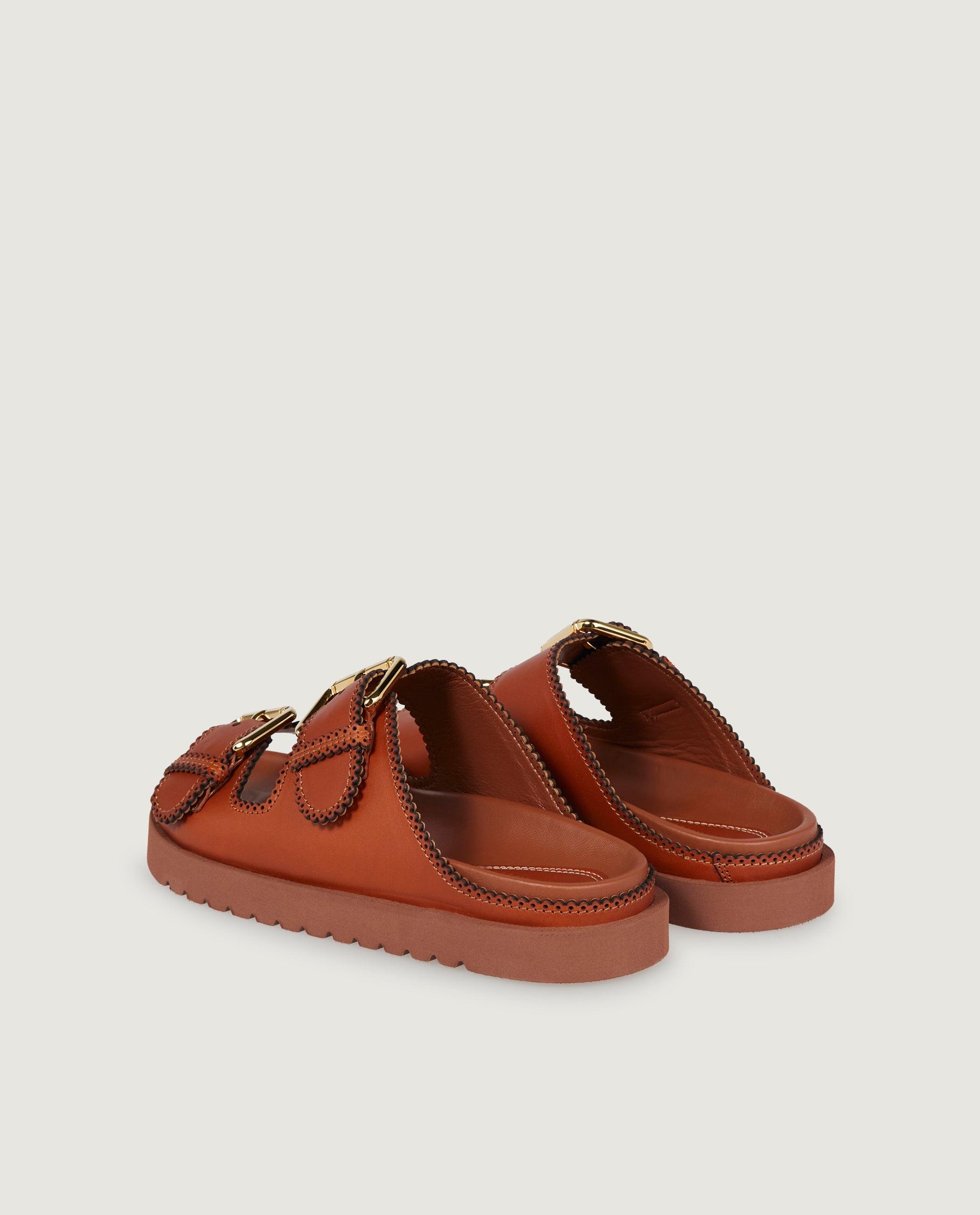 Goldie Slide Sandalen - Lichtbruin