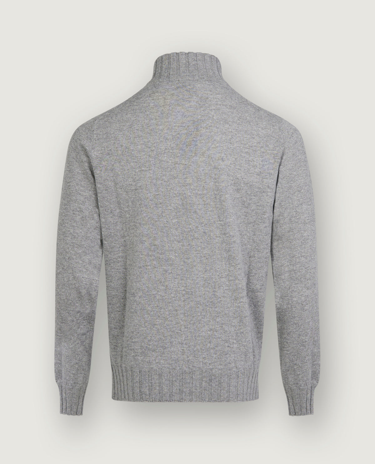 Cashmere Half-Zip Trui - Grijs