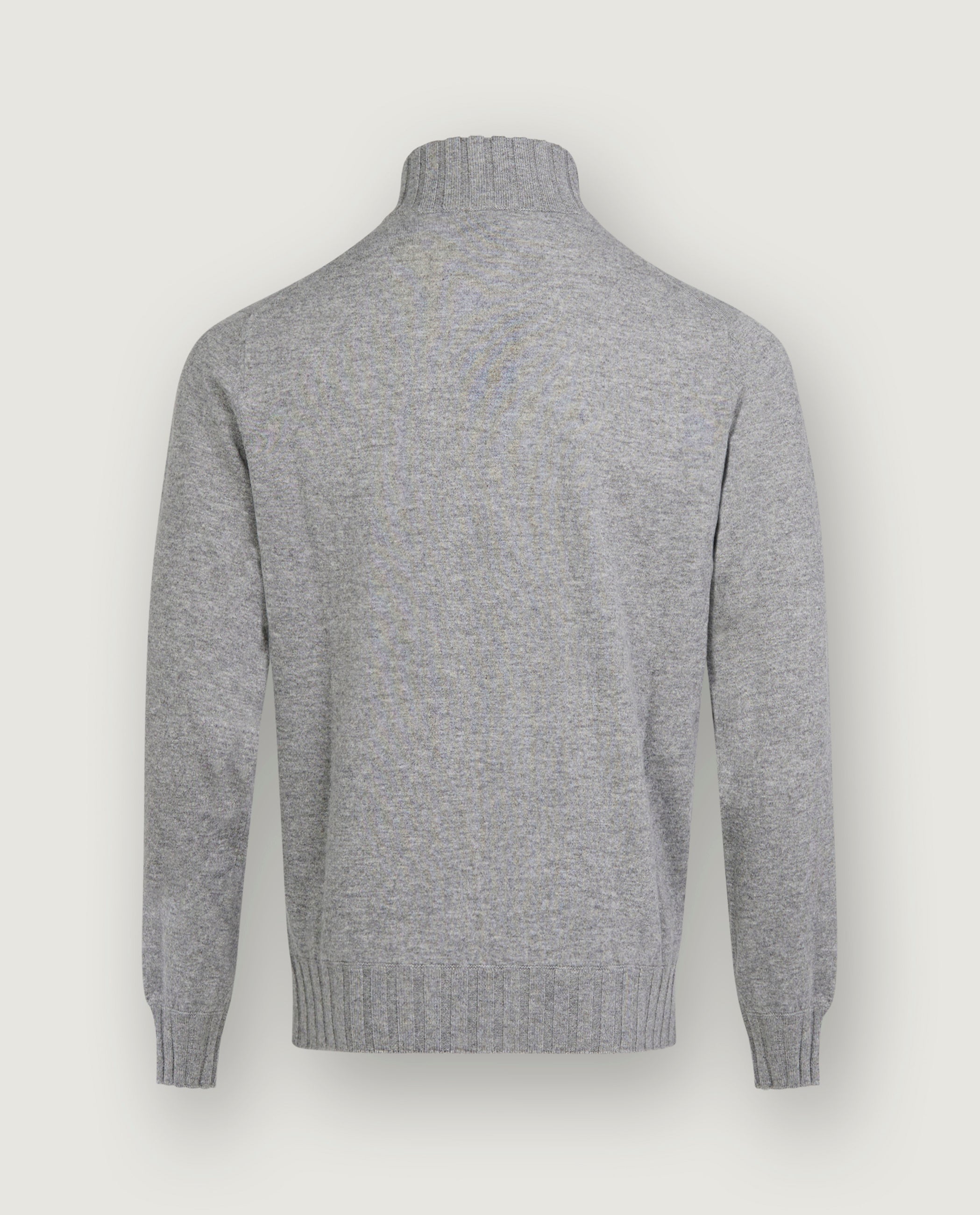 Cashmere Half-Zip Trui - Grijs