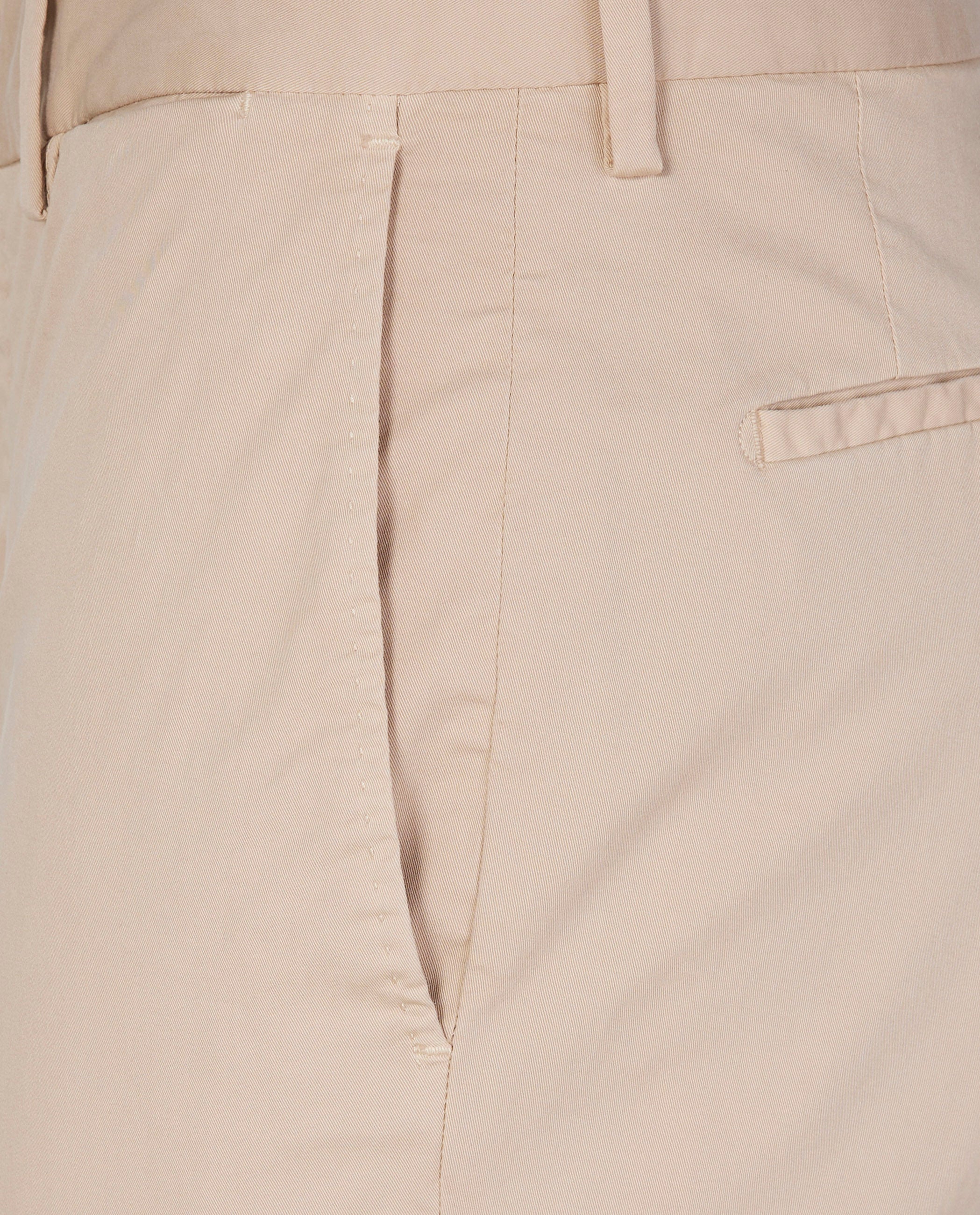 Katoen Stretch Chino - Lichtbruin