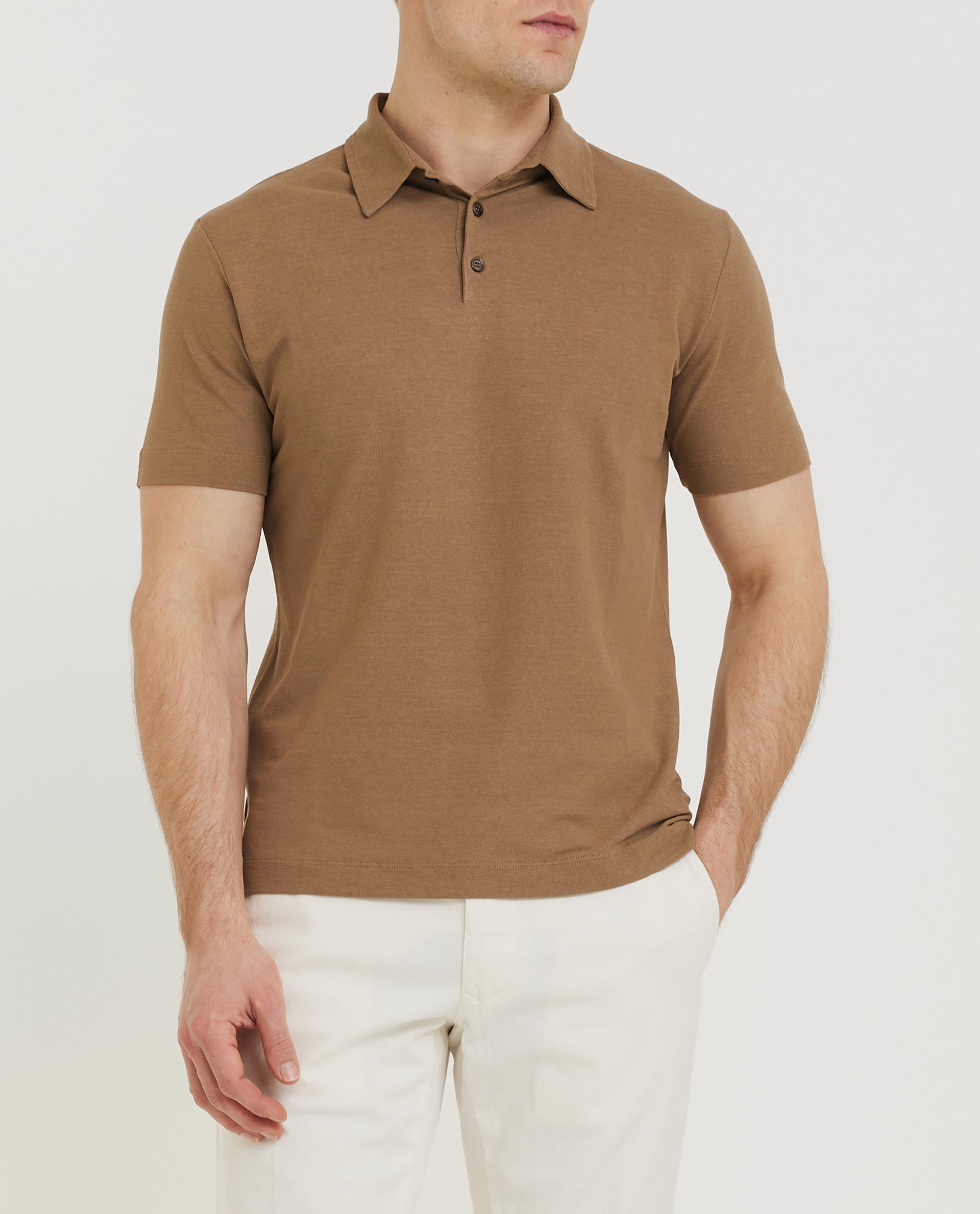 Ice Cotton Polo - Lichtbruin