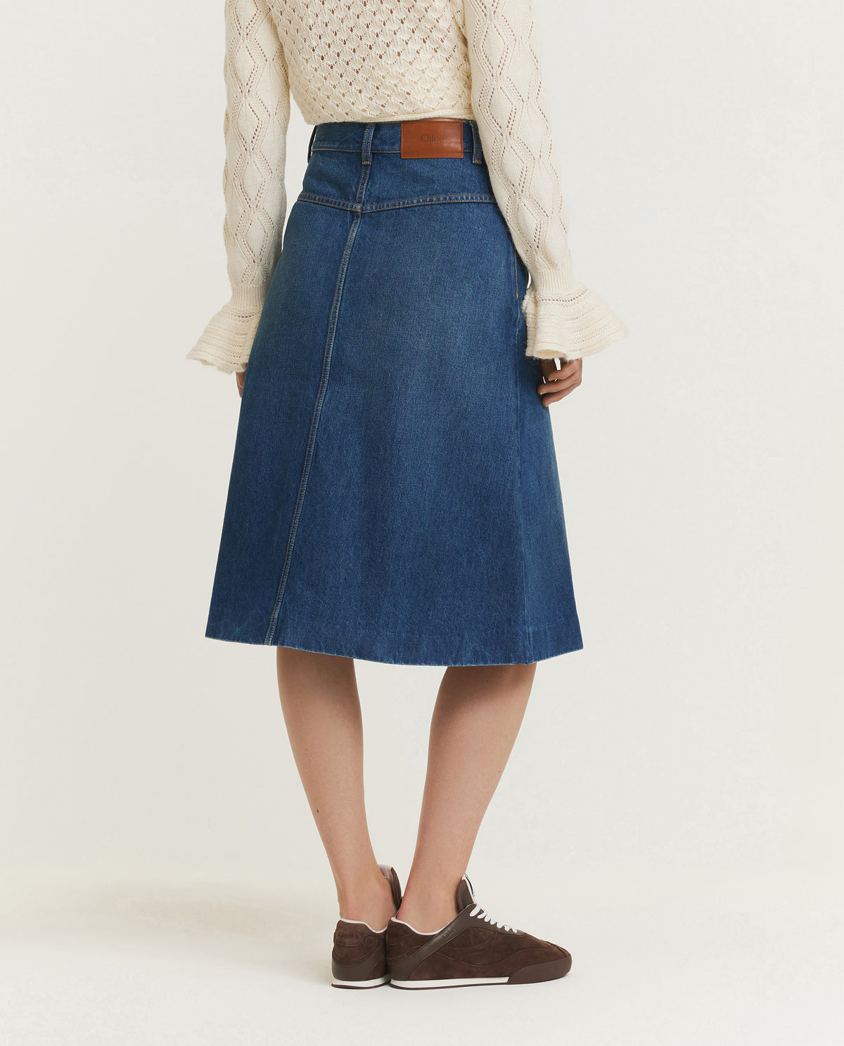 Denim Knee Skirt