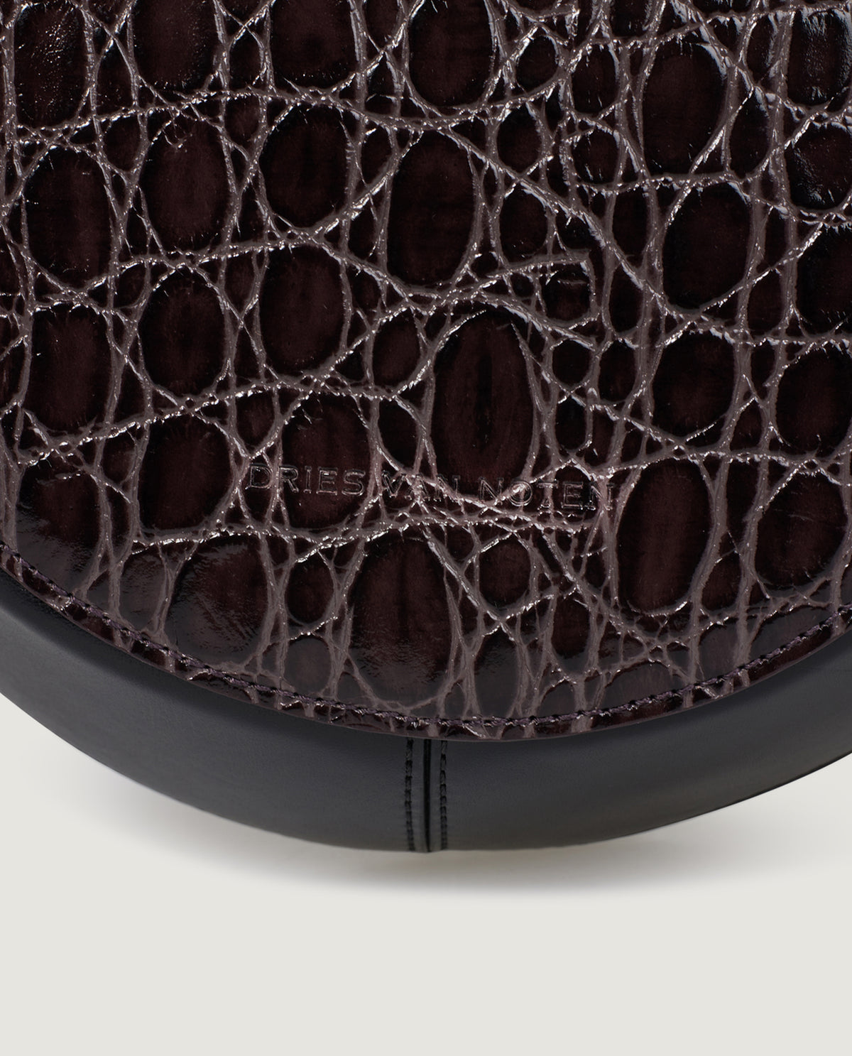 Lederen Arc Saddle Tas - Zwart