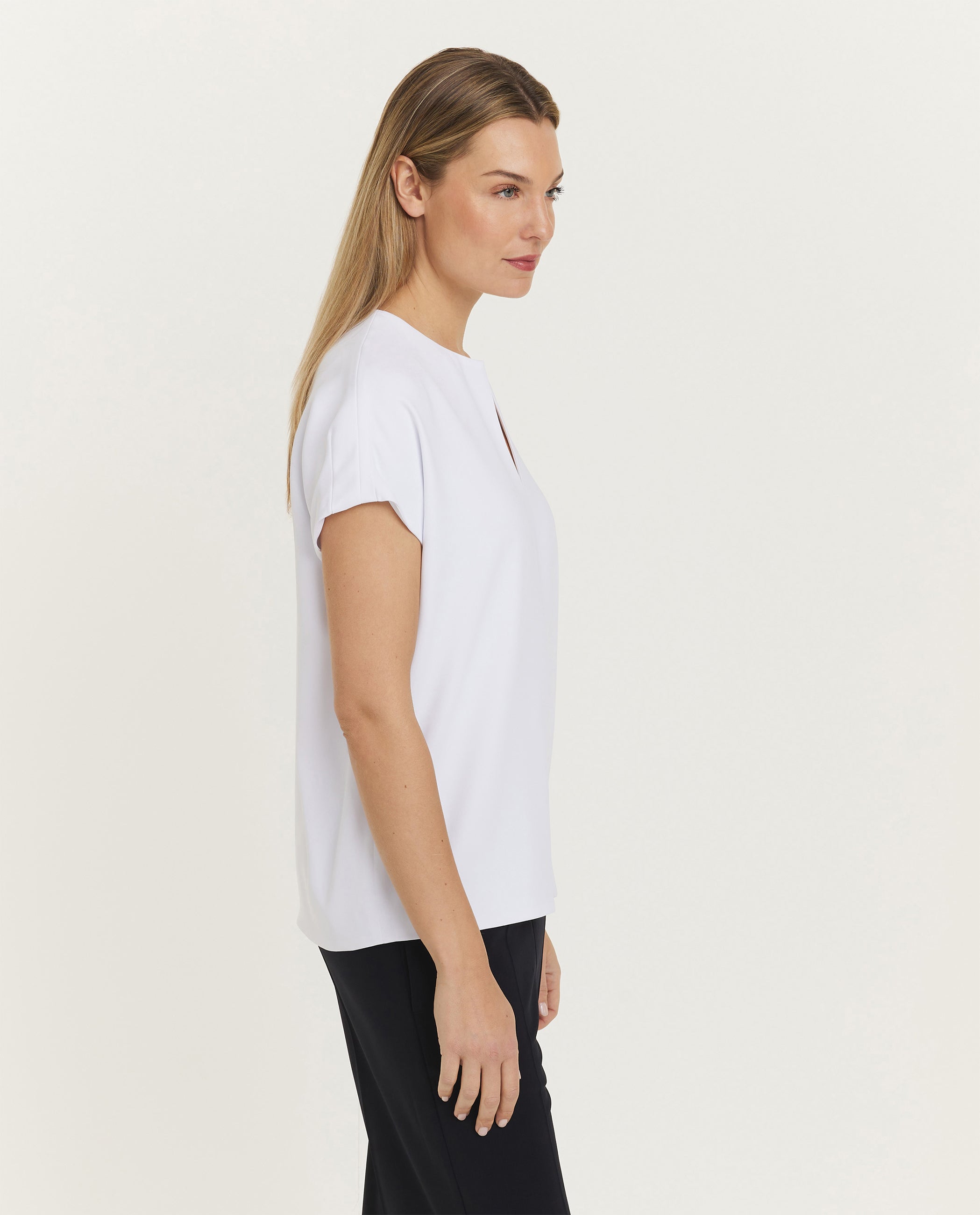 Top met v-hals - Wit