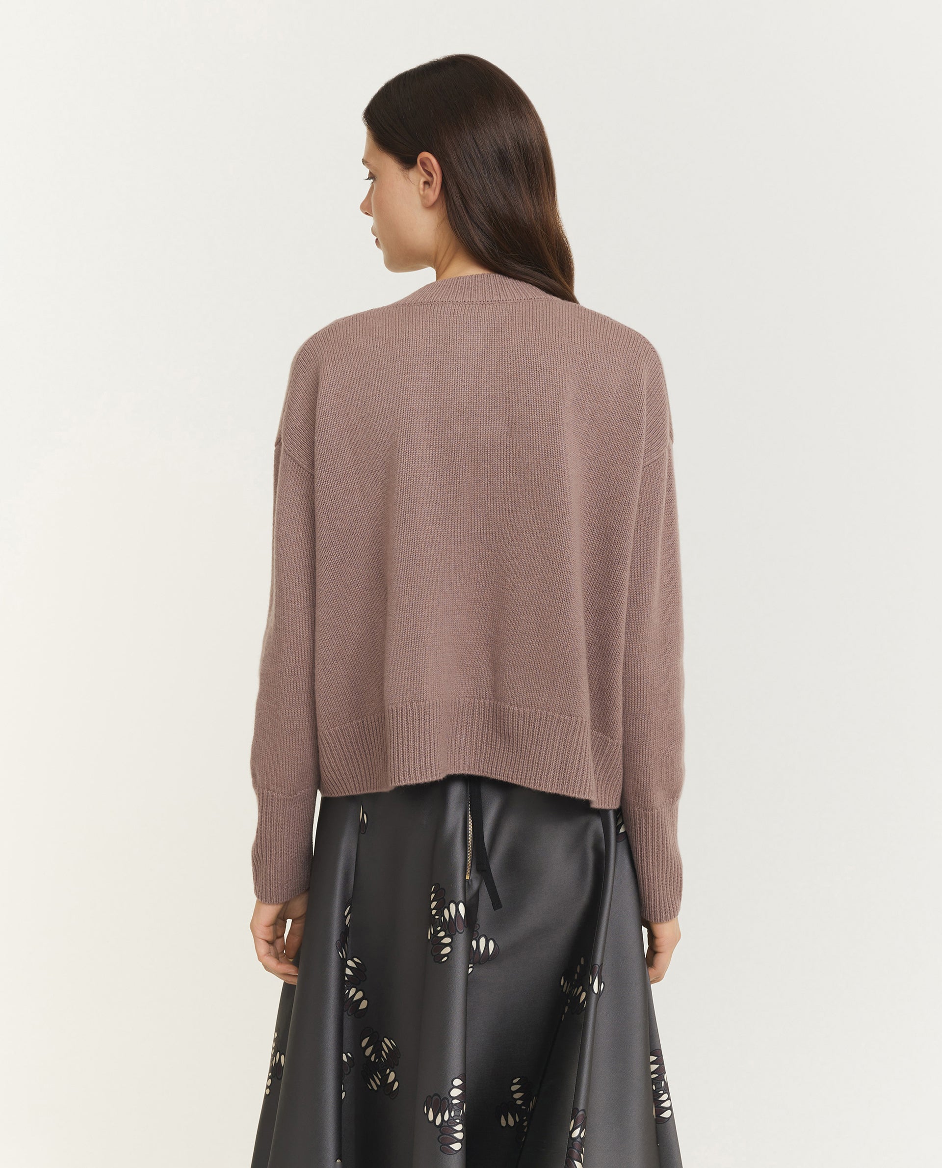Wool Cashmere Cropped Cardigan