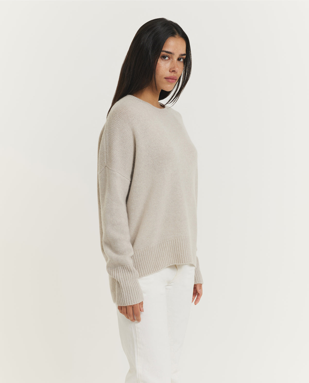 Cashmere Mila Trui - Lichtgrijs