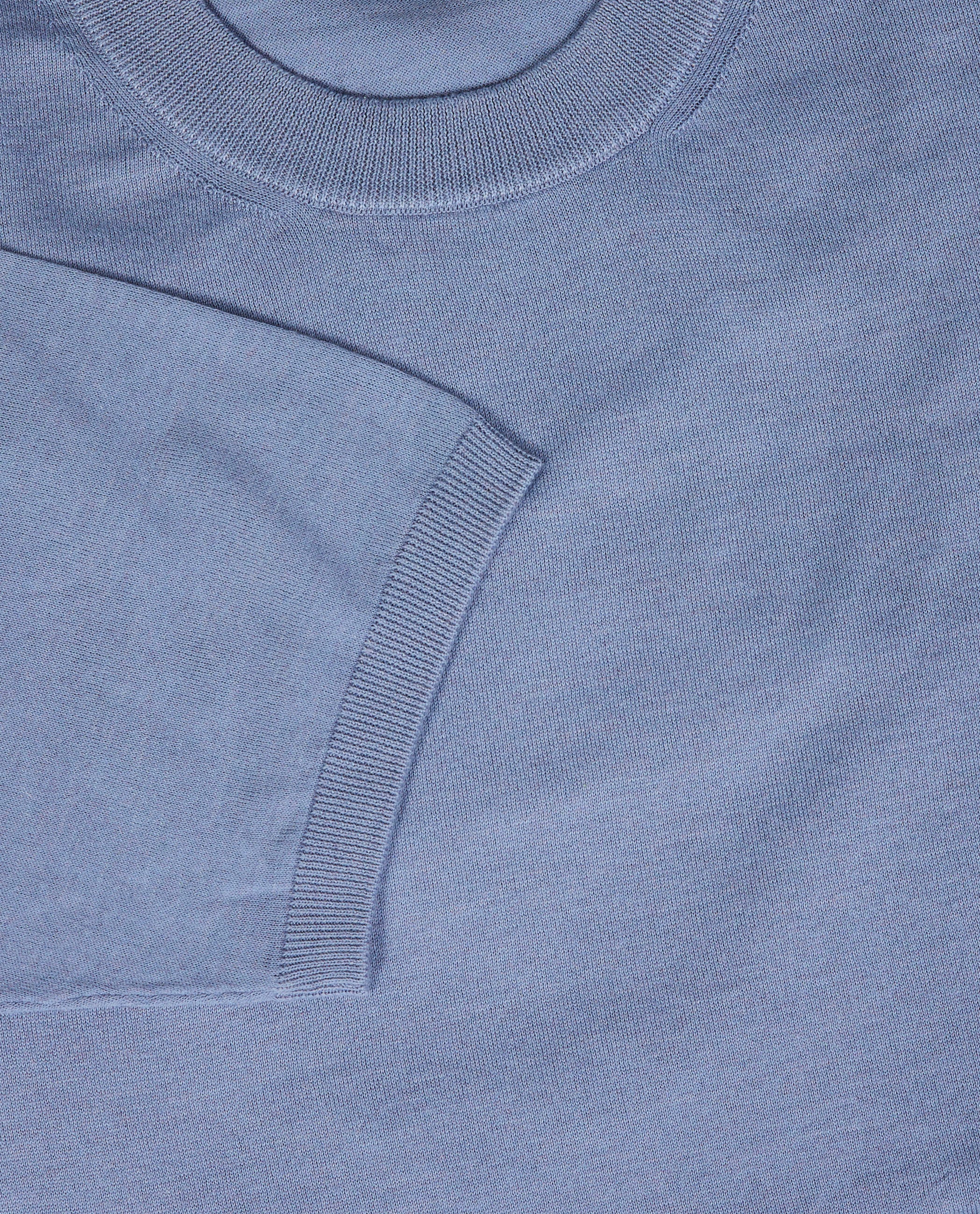 Katoen Cashmere T-Shirt - Blauw