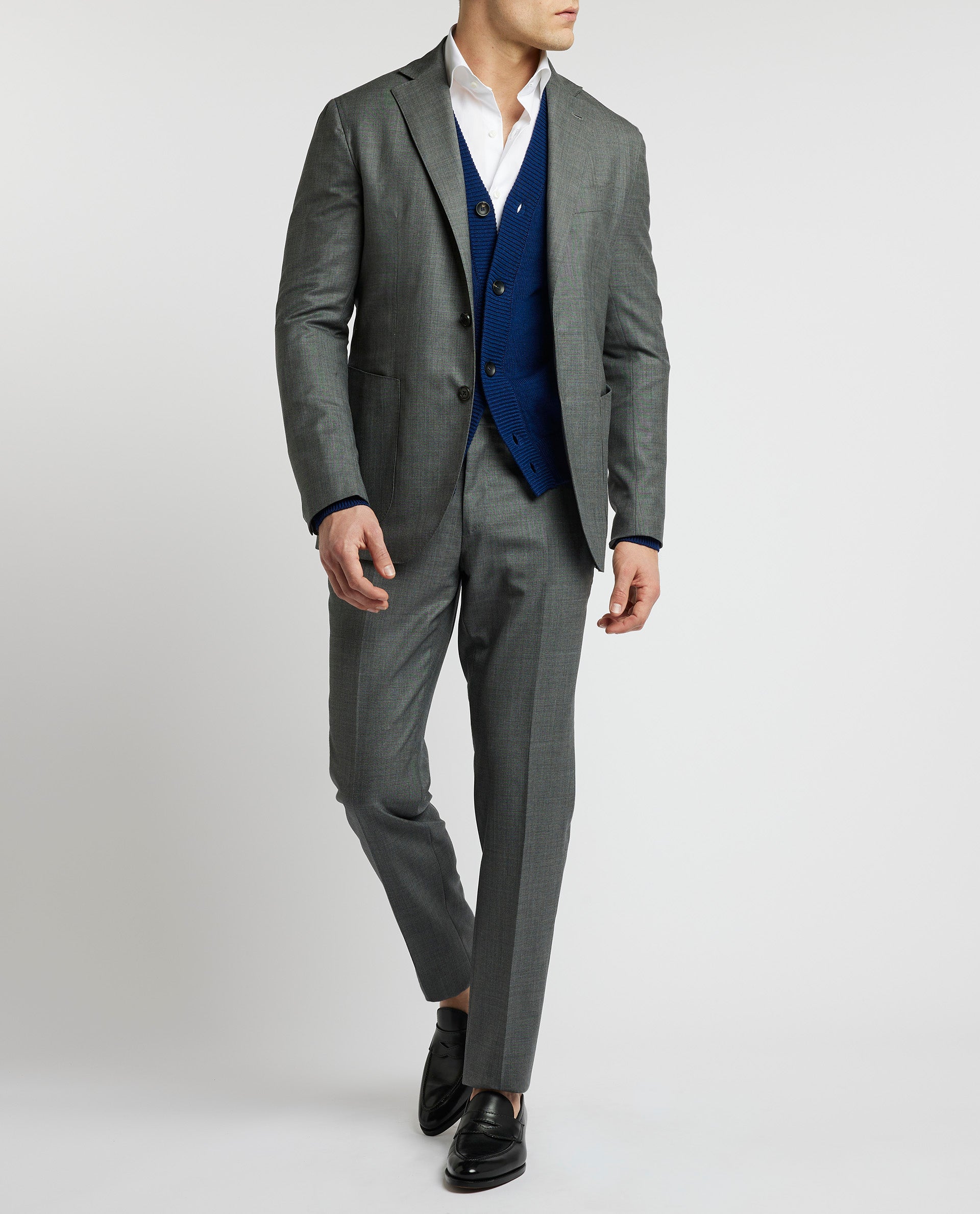 Katoenen Cardigan - Blauw