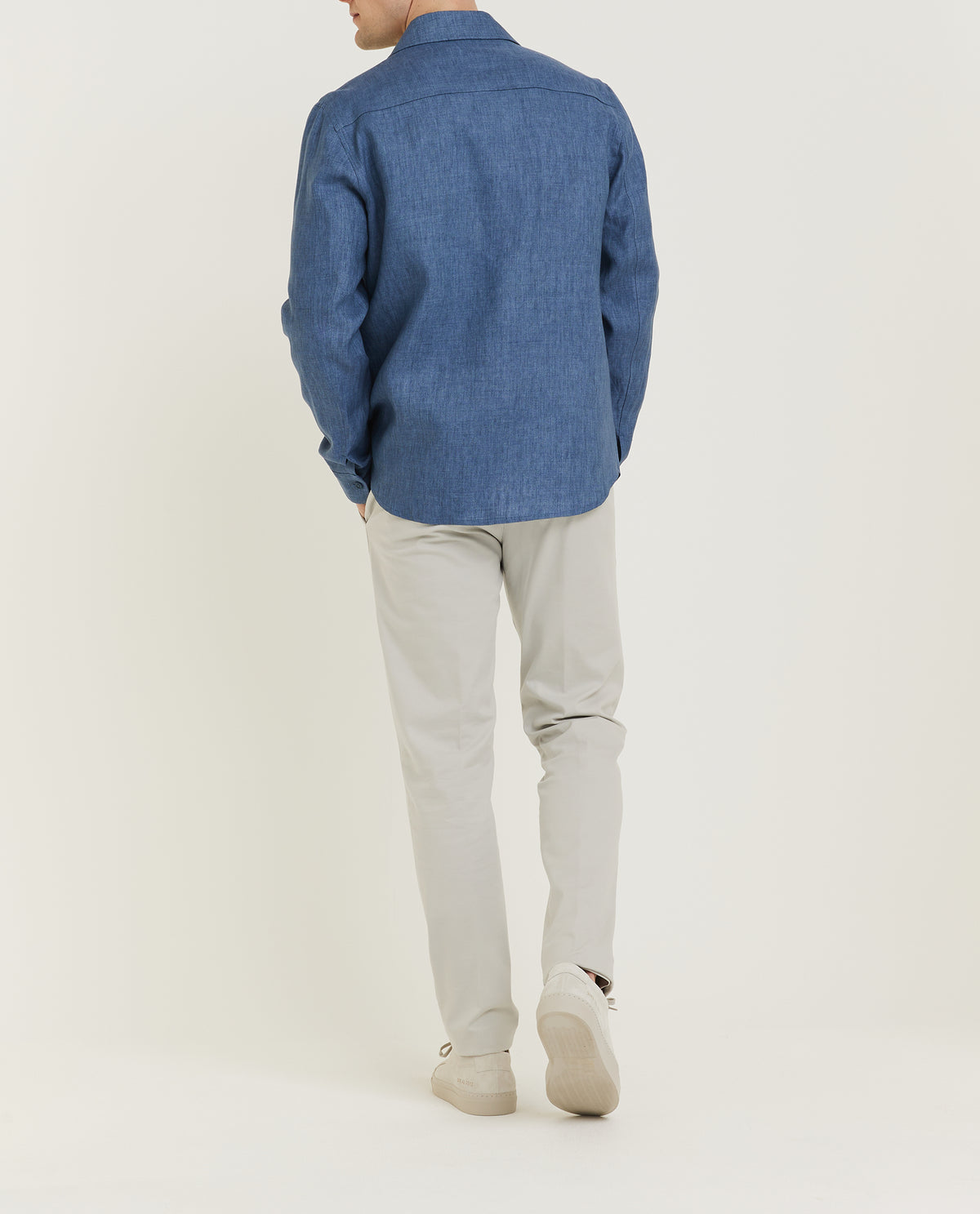 Linnen Overshirt - Blauw