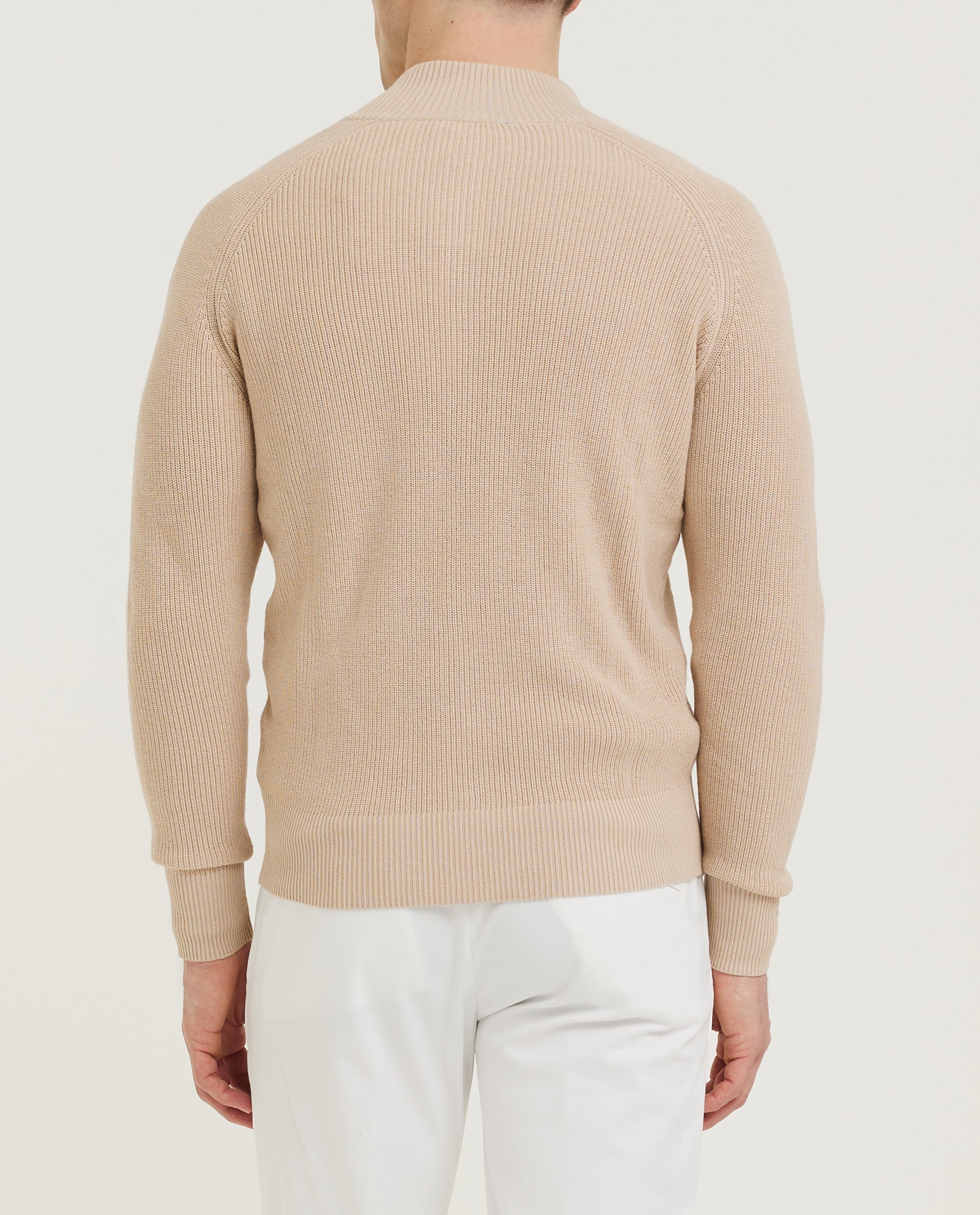 Rib Zip Vest - Lichtbruin