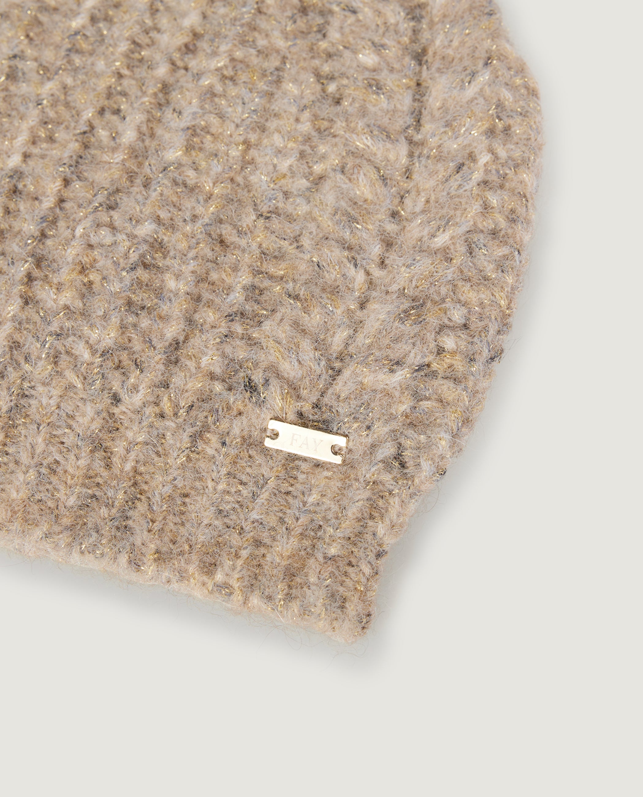 Mélange Alpaca Beanie - Lichtbruin