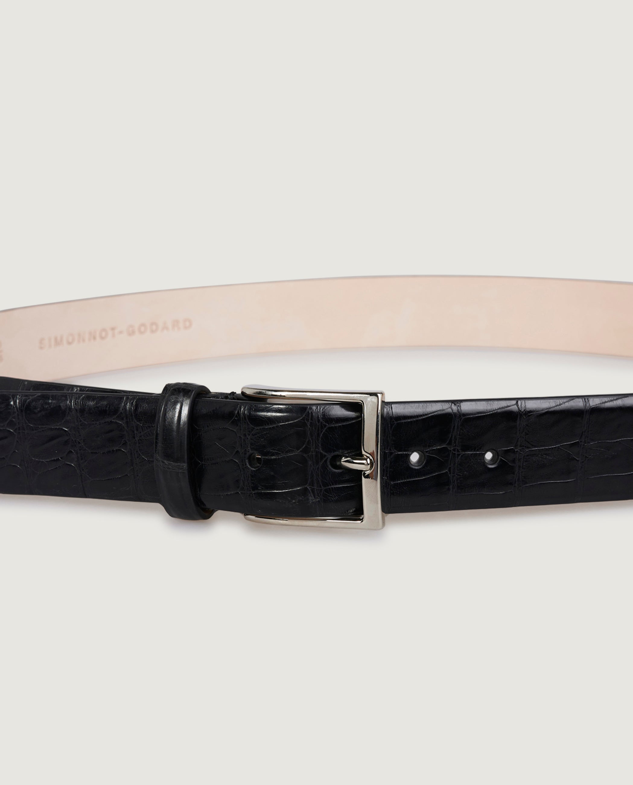 Croco Leather Belt