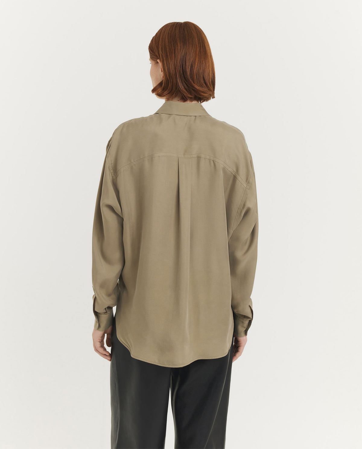 Zijden Quirino Blouse - Groen