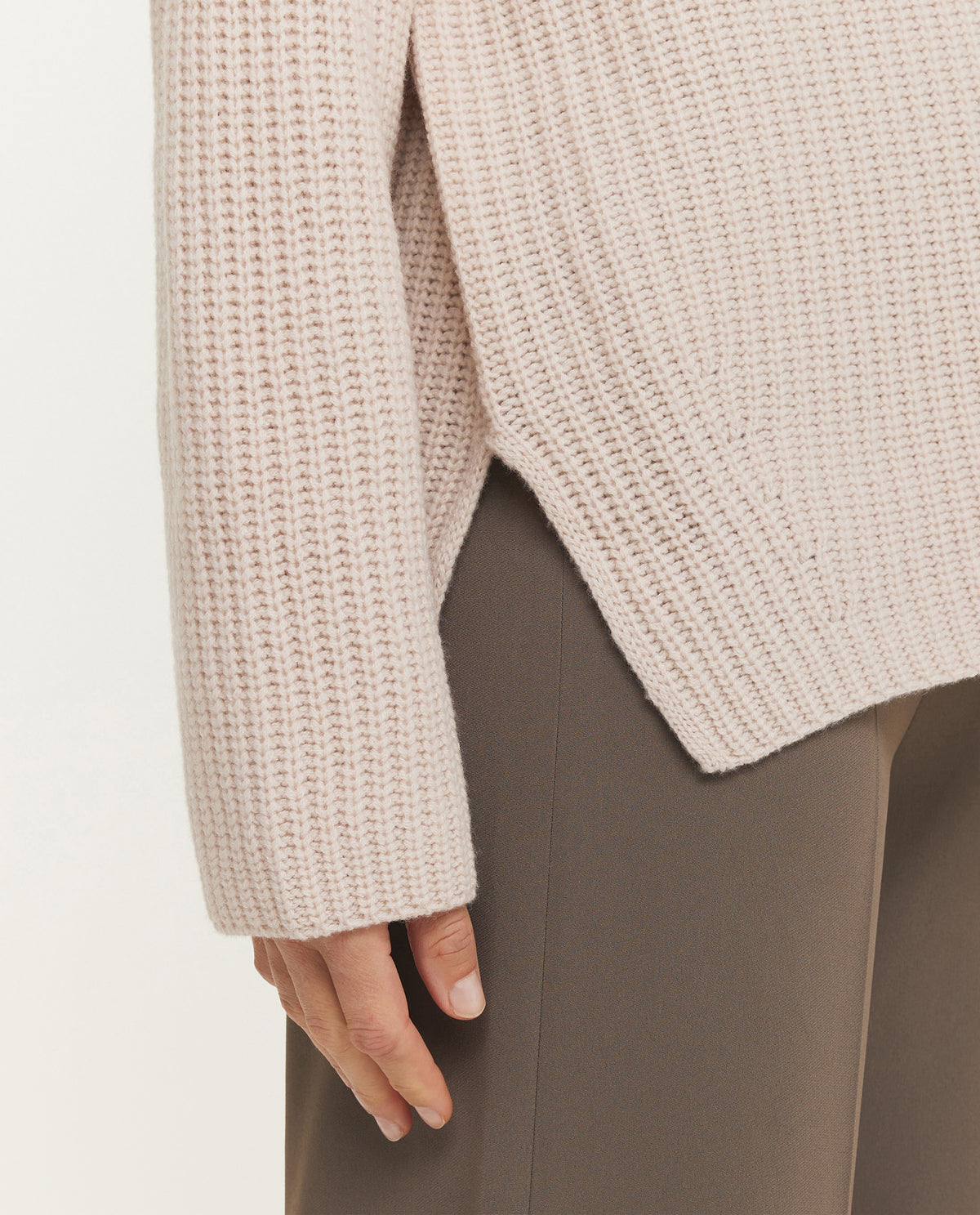 Relaxed Wollen Trui - Ecru