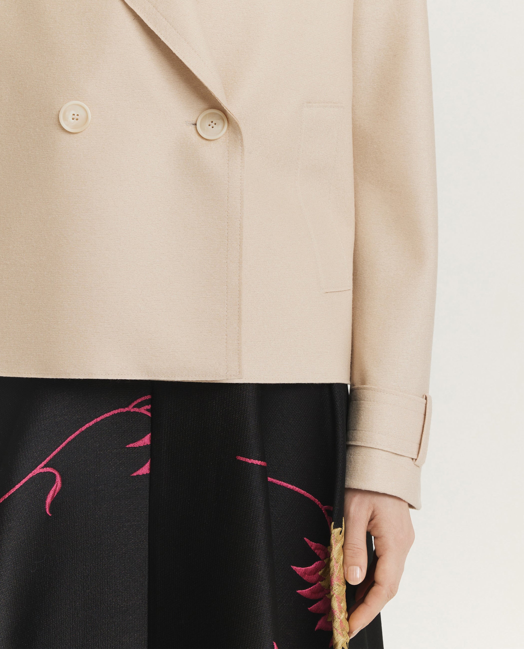 Korte Wollen Jas - Lichtbruin