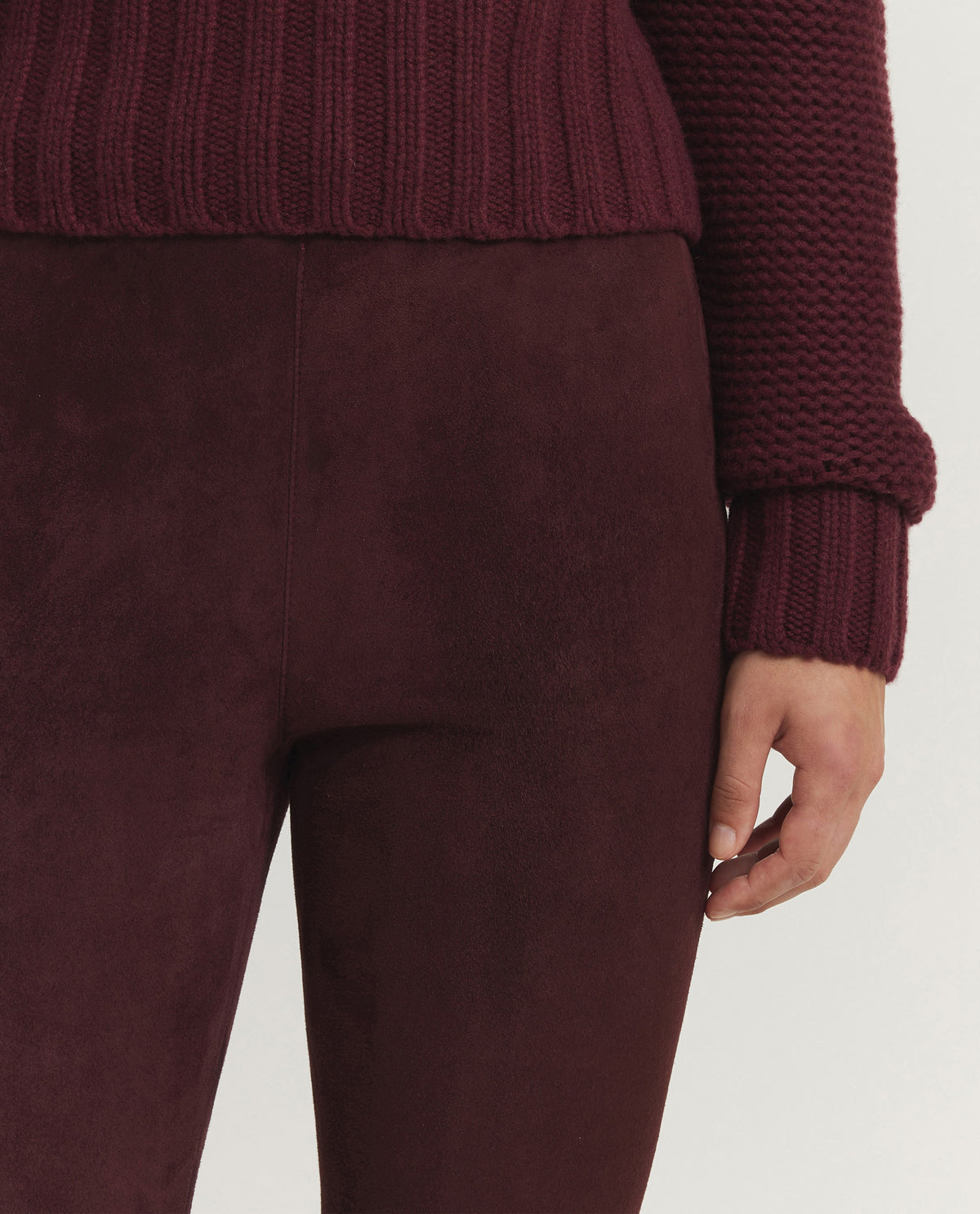 Suède Flare Broek - Paars