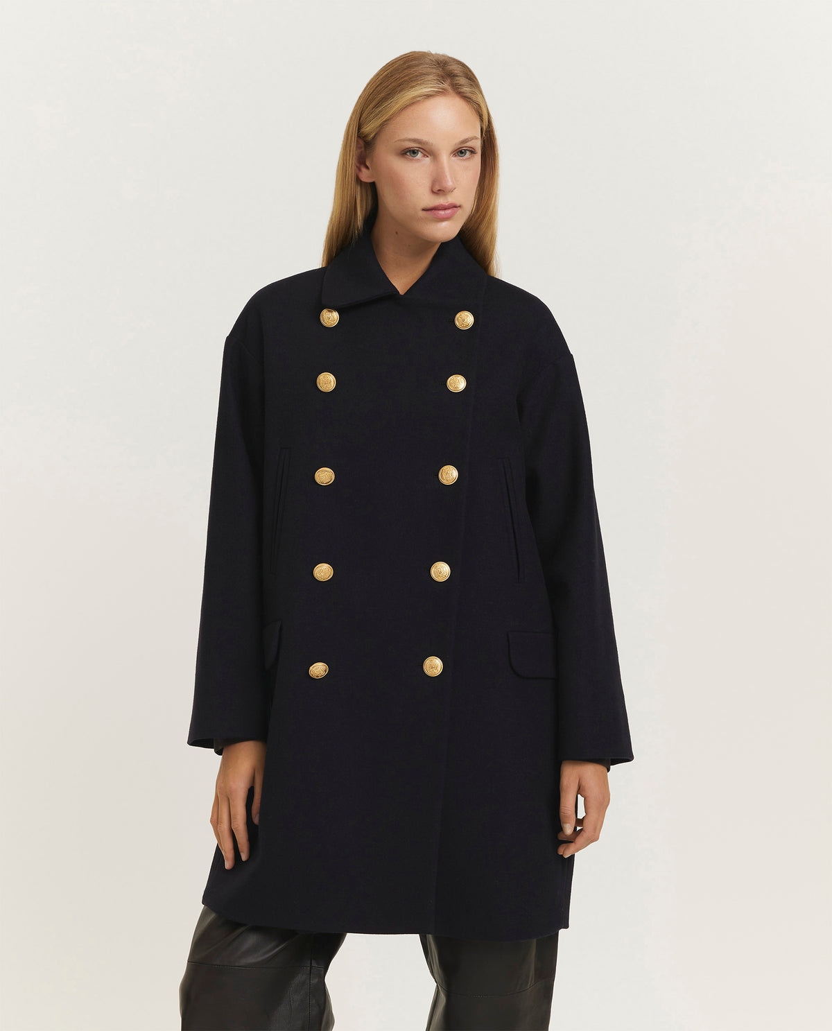 Double breasted Cabanne - Donkerblauw