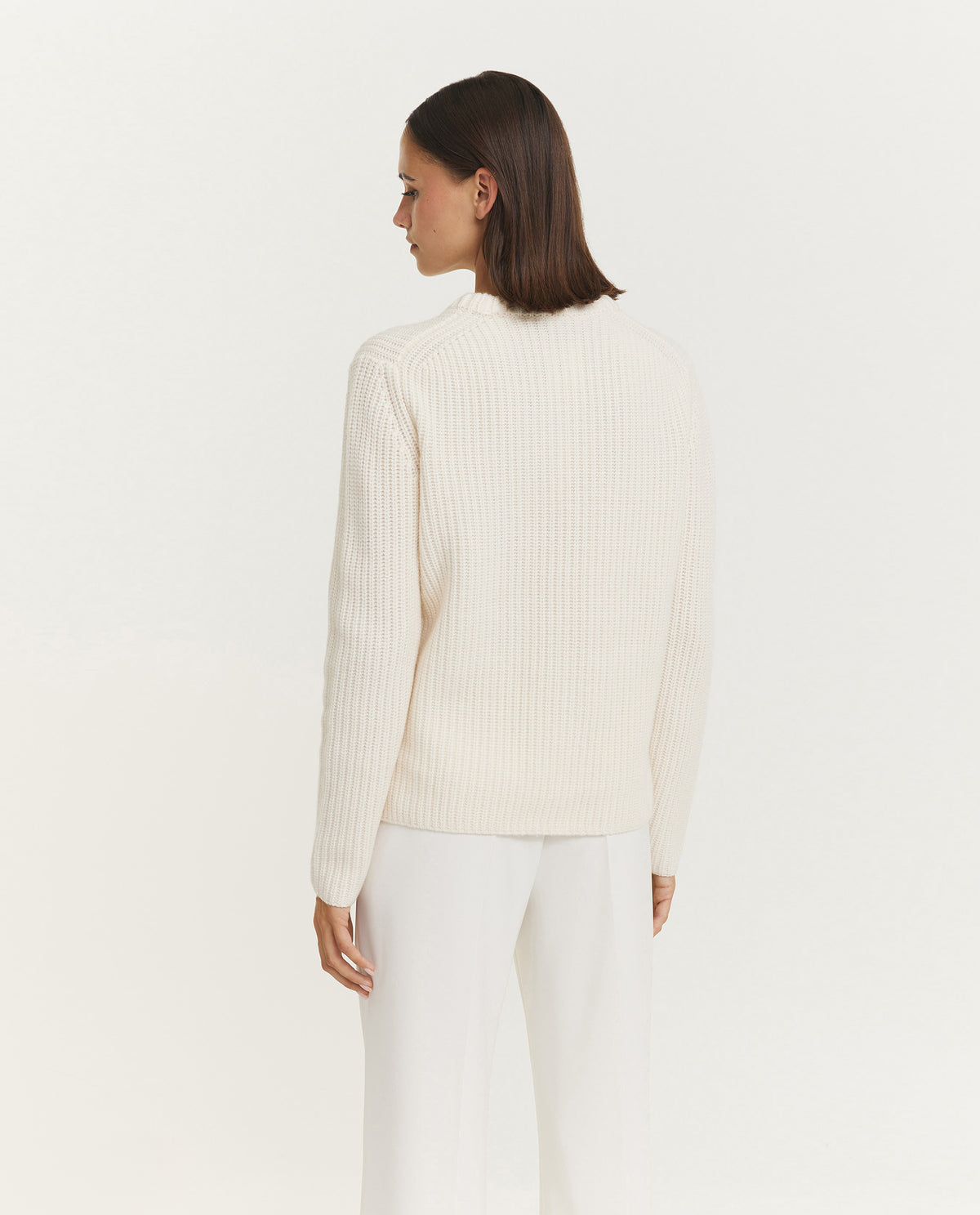 Wool Cashmere Rib Sweater