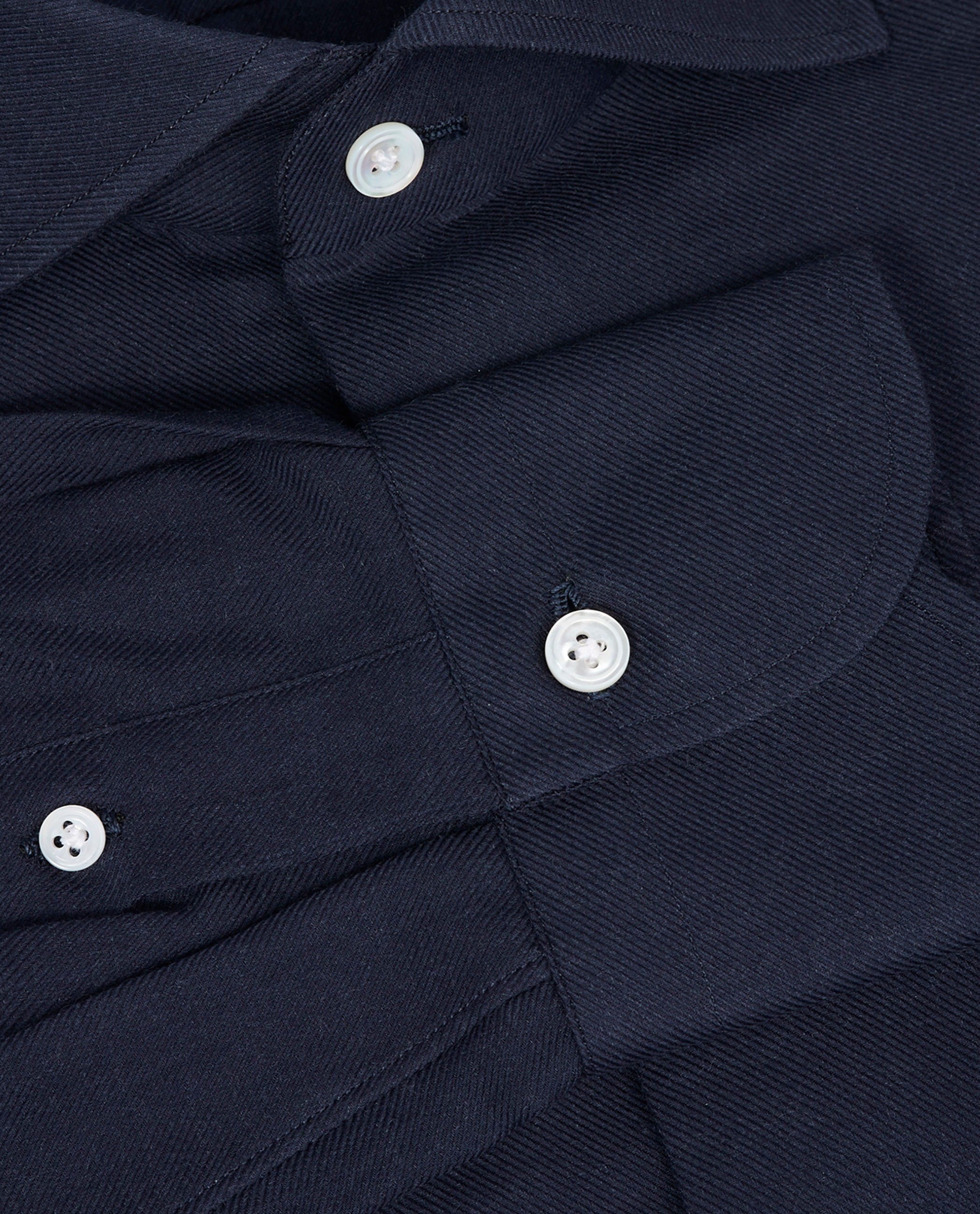 Katoen Cashmere Flanel Shirt - Donkerblauw