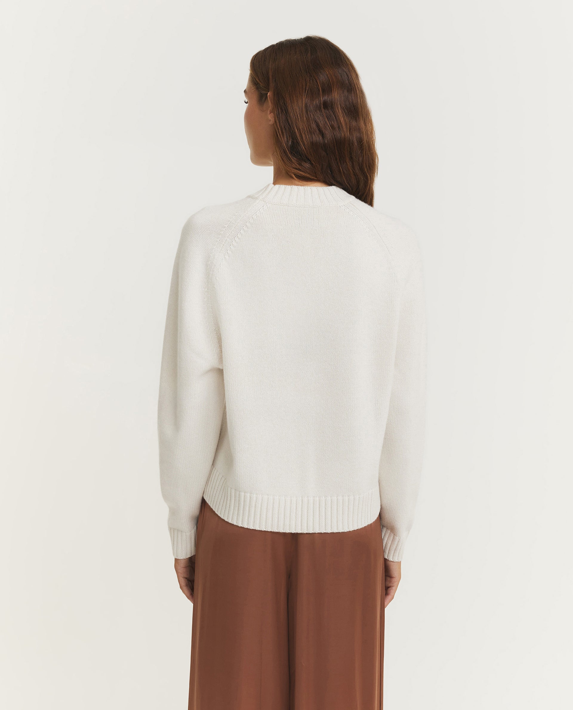 Cashmere Saddle Trui - Ecru