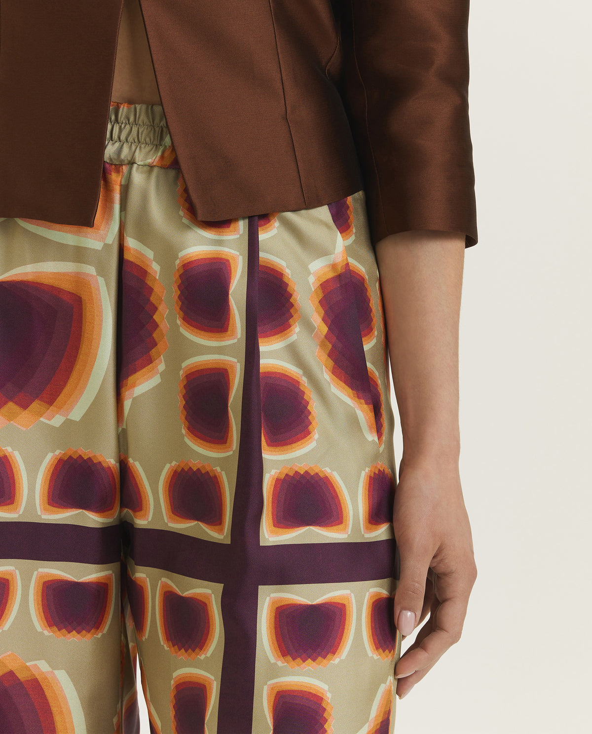 Silk Patterned Trousers