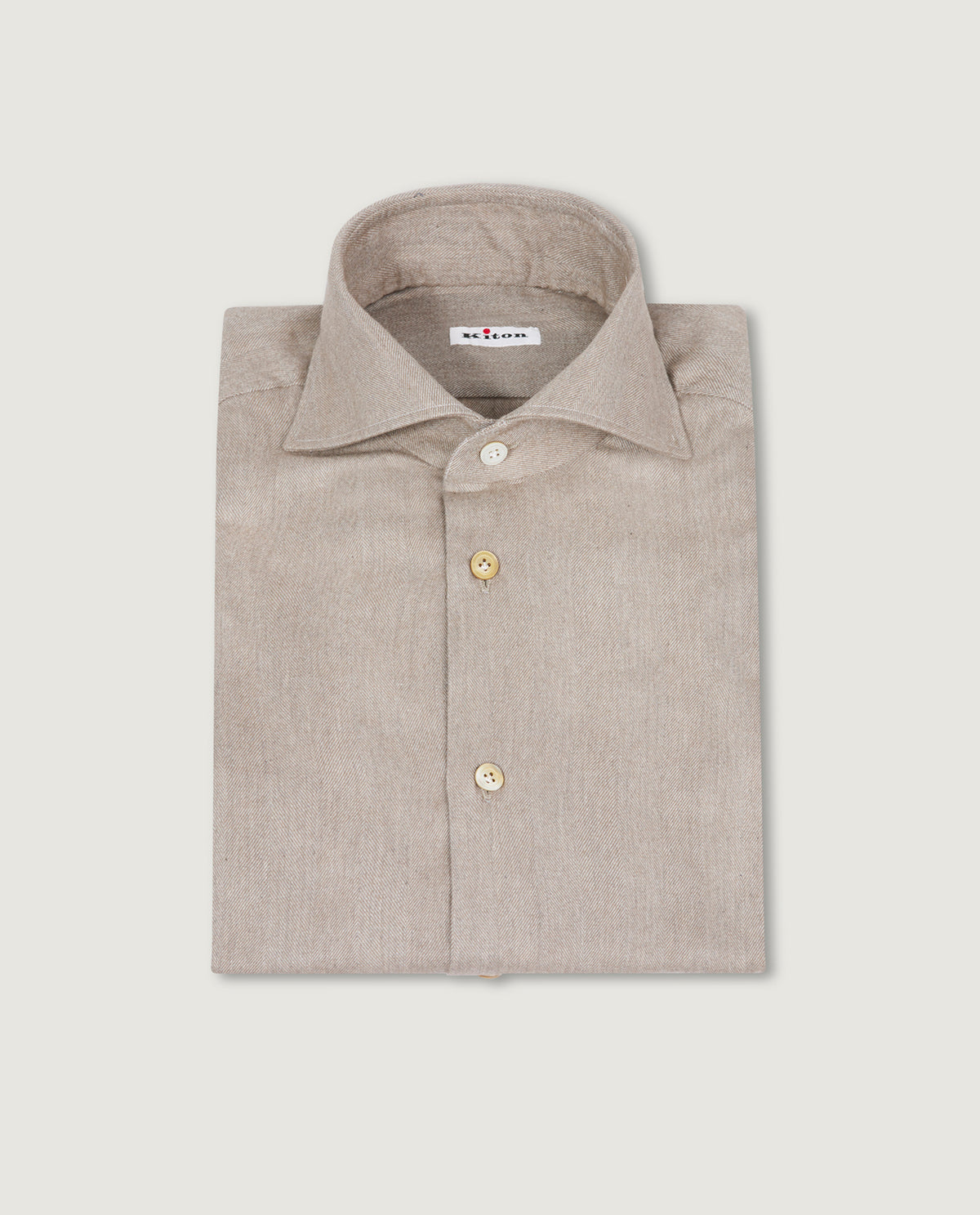 Flannel Visgraat Shirt - Lichtbruin