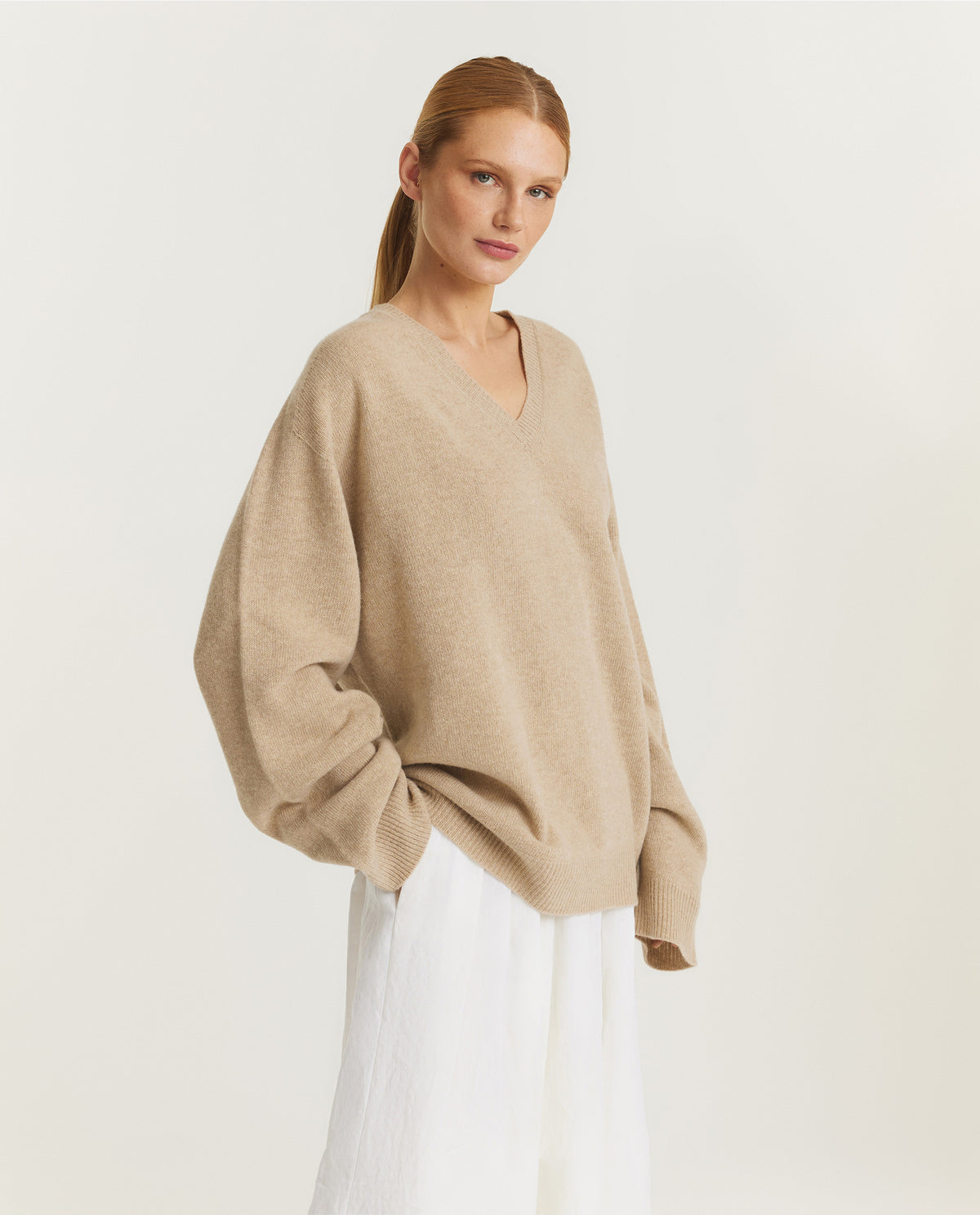 Relaxed V-Neck Sweater