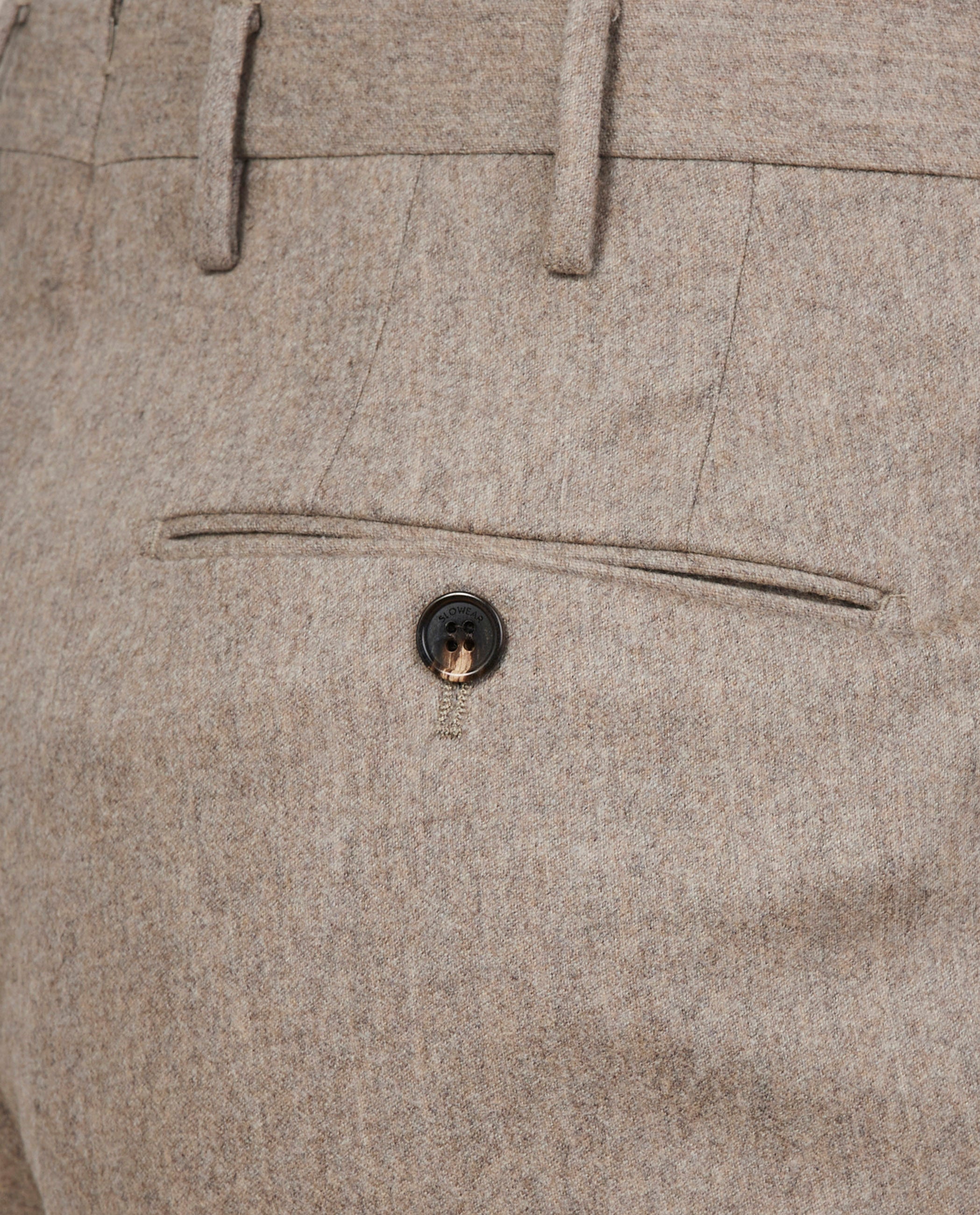 Wool Cashmere Flannel Trousers