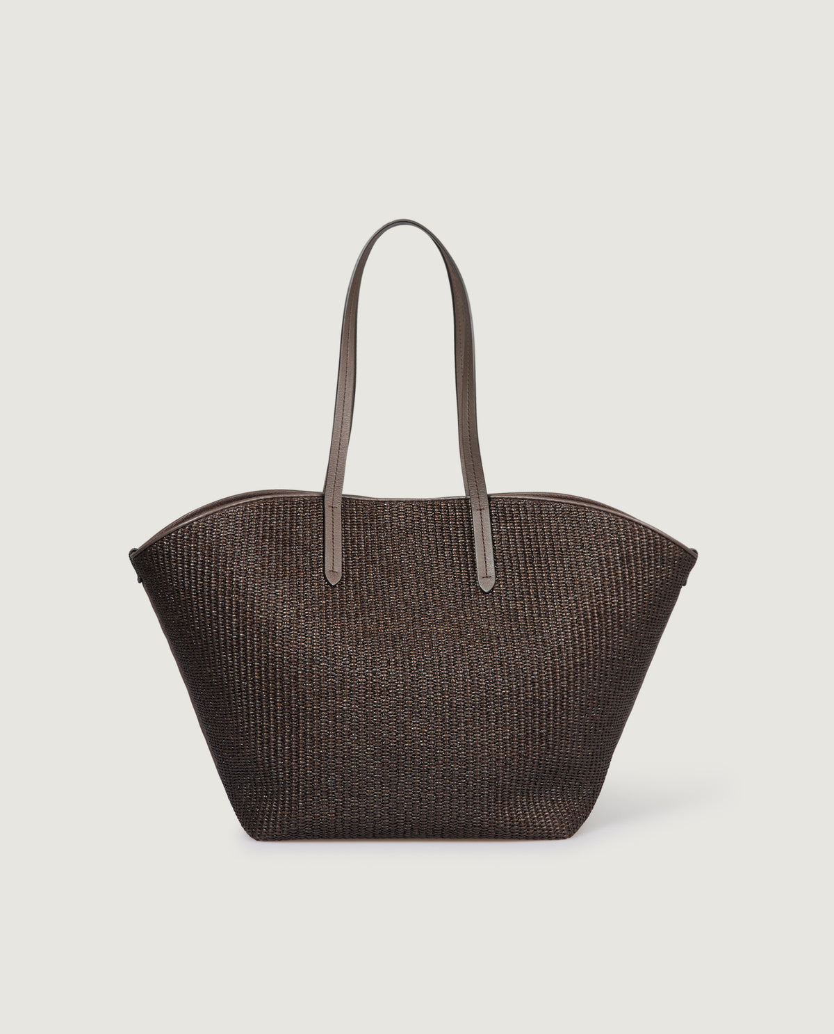 Raffia Panier Shopper Tas - Bruin