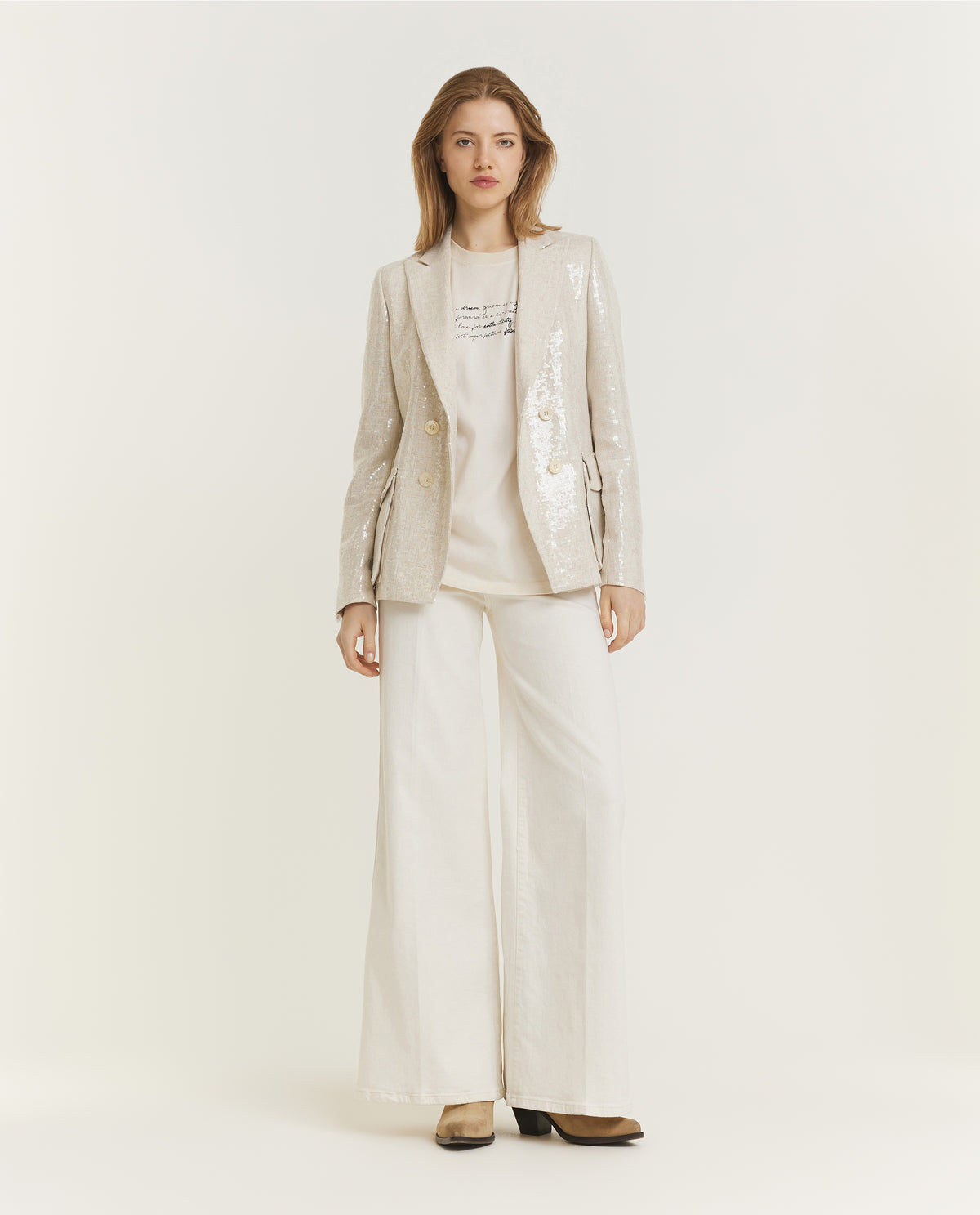 Double Breasted Sequin Blazer