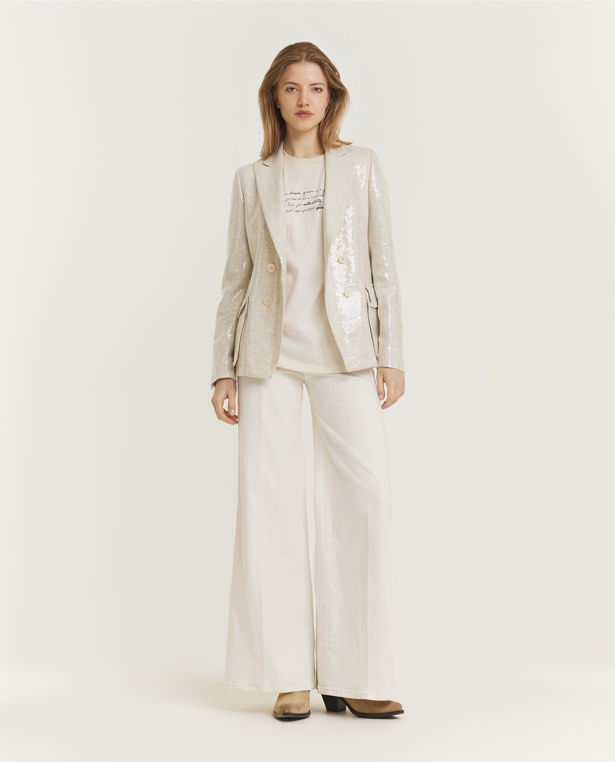 Double Breasted Sequin Blazer