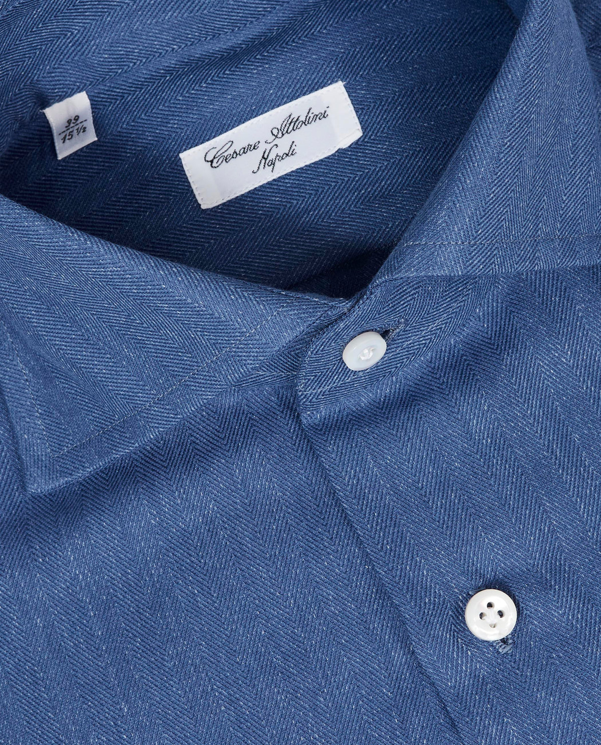 Katoen Cashmere Shirt - Blauw