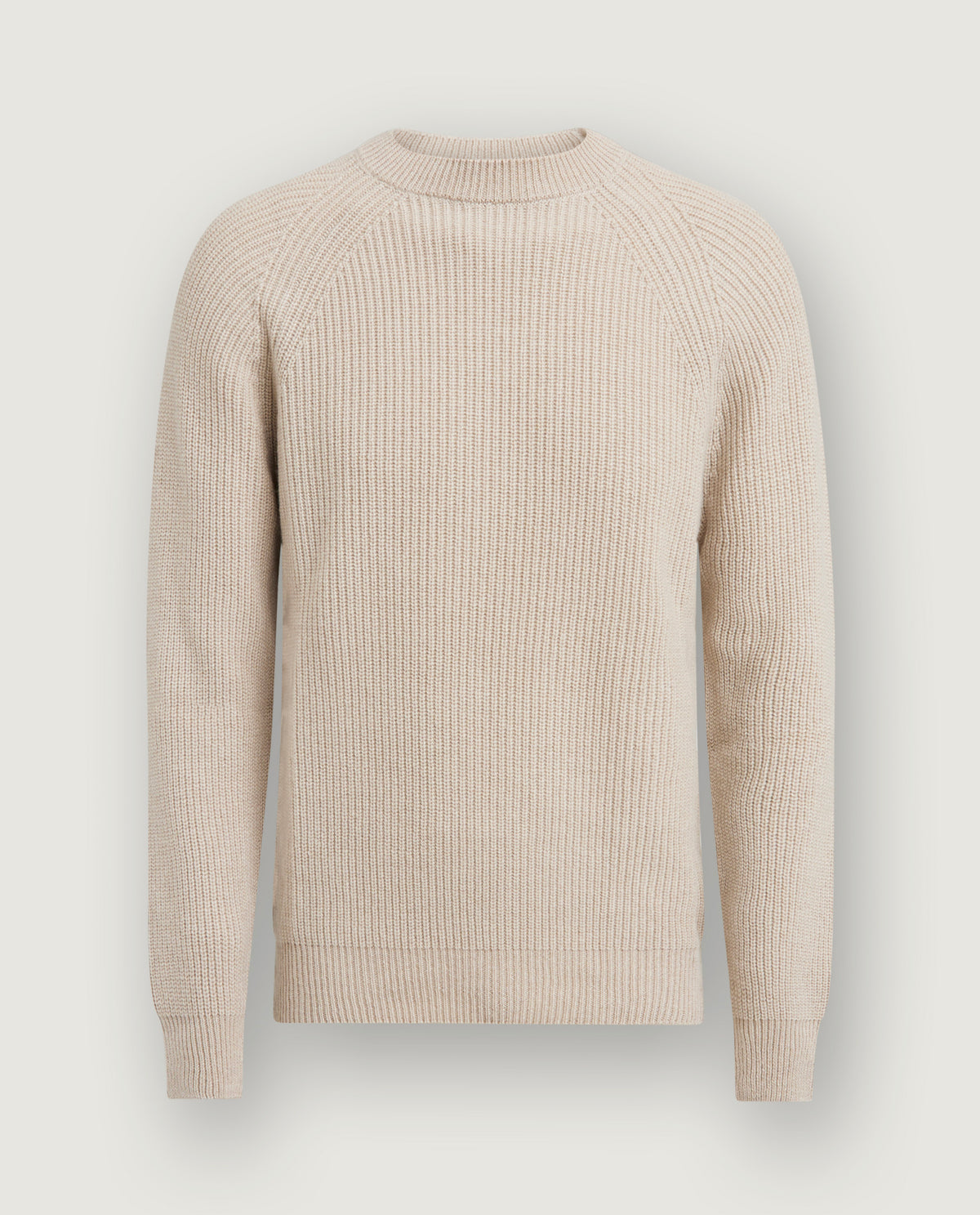 Cashmere Rib Trui - Ecru