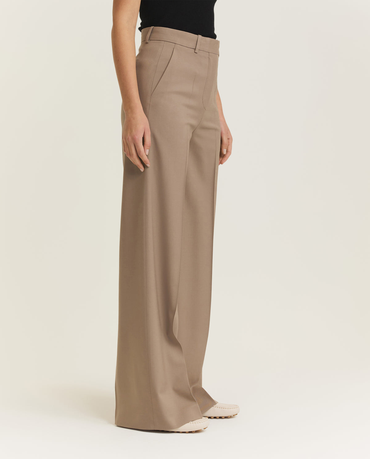 Wollen Alana broek - Lichtbruin