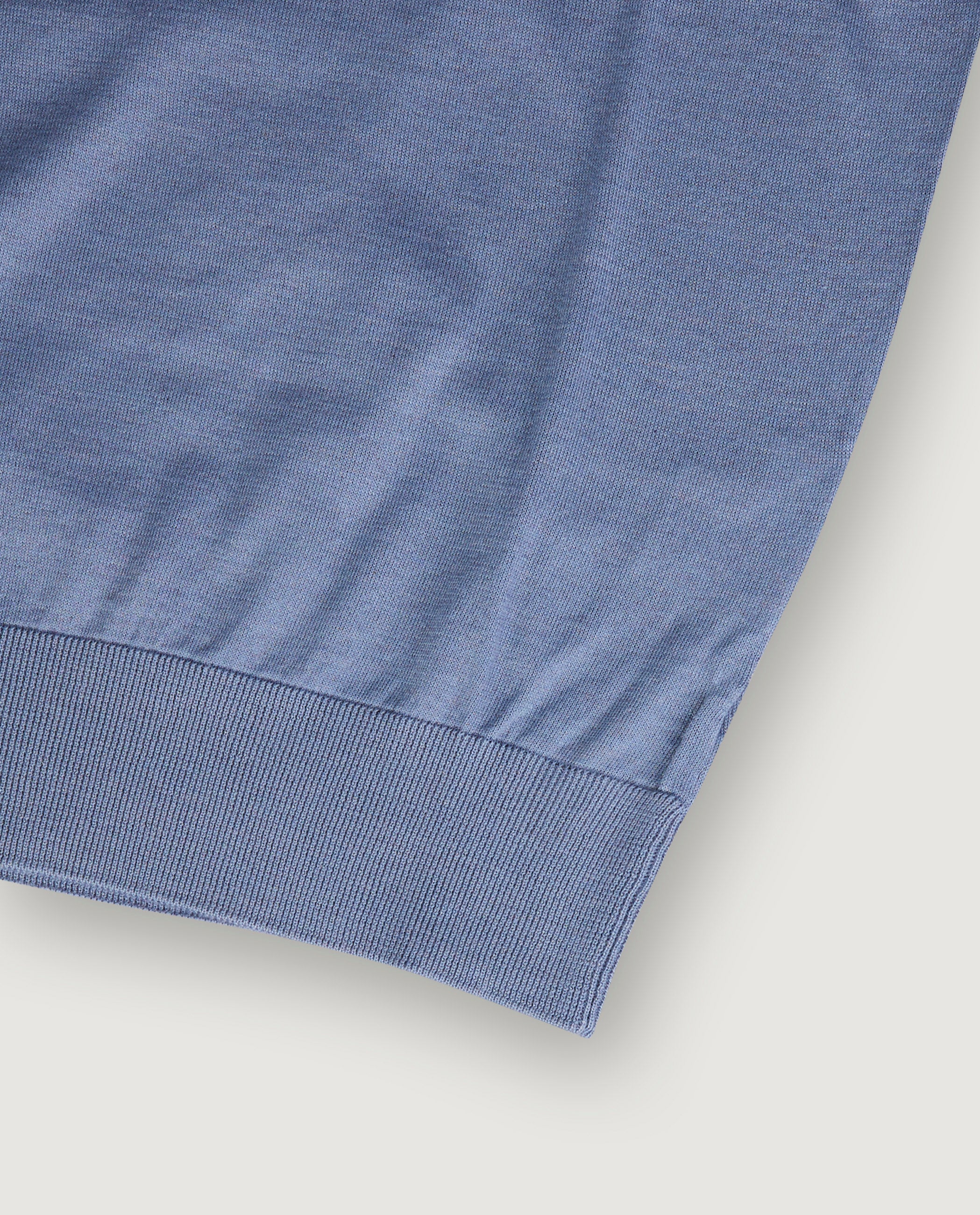 Katoen Cashmere T-Shirt - Blauw