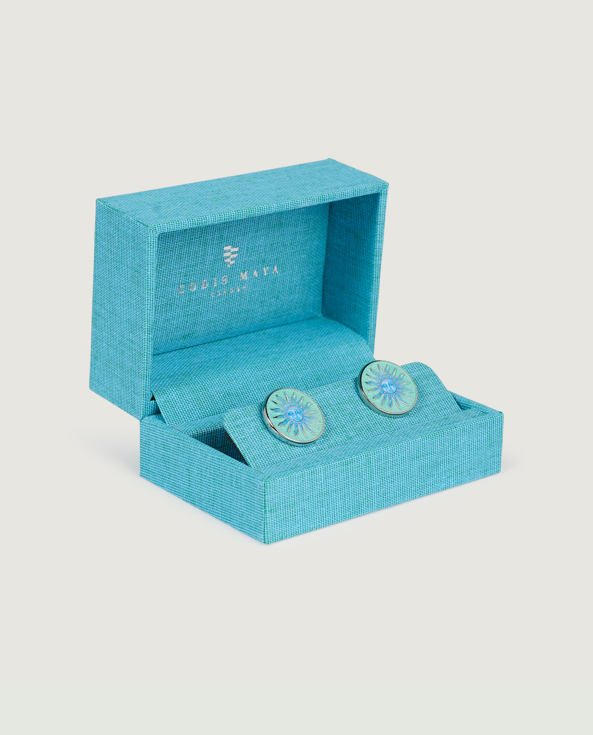 Sun Manchetknopen - Lichtblauw